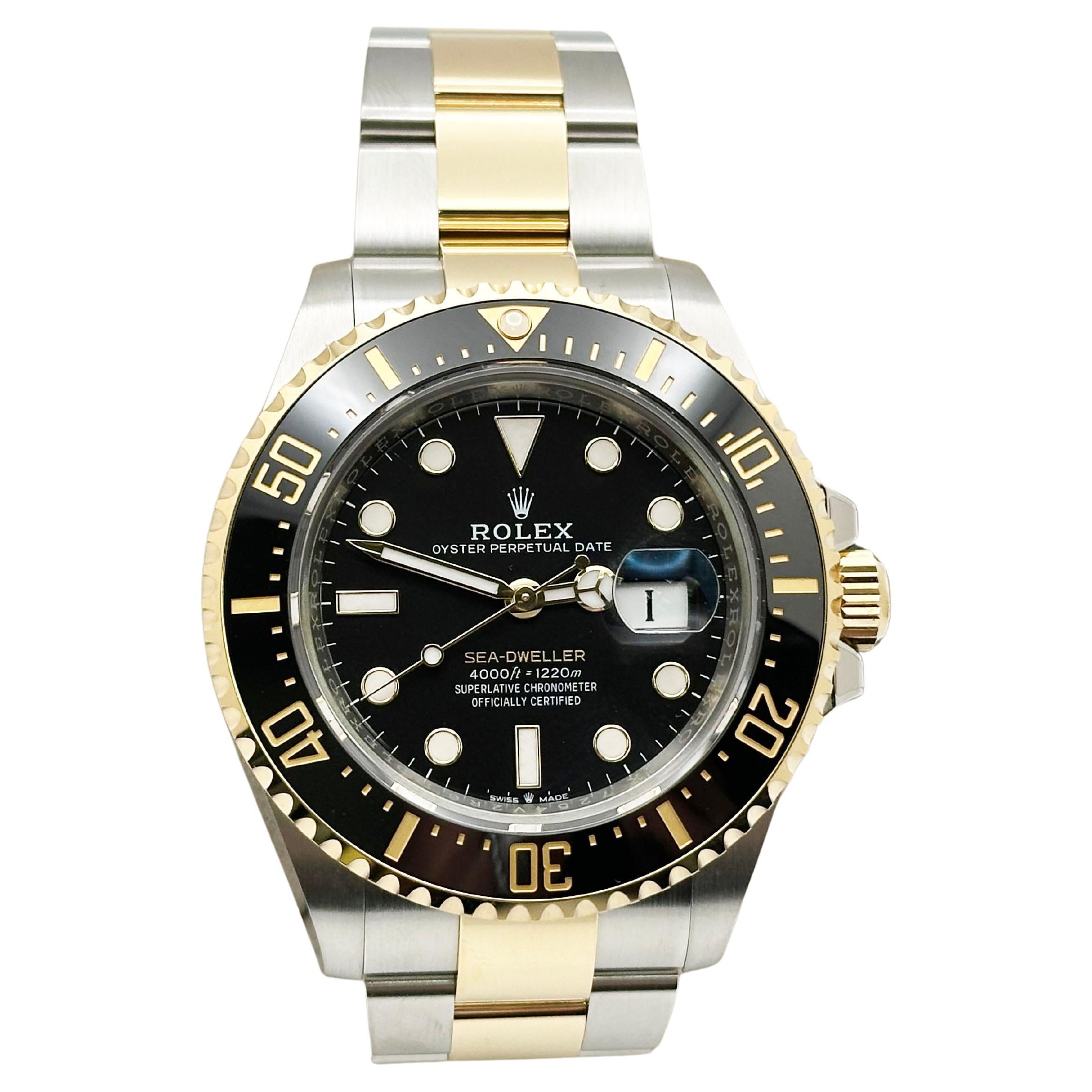 Rolex Sea Dweller 126603 Oro giallo 18 carati Acciaio Scatola Carta 43mm in vendita
