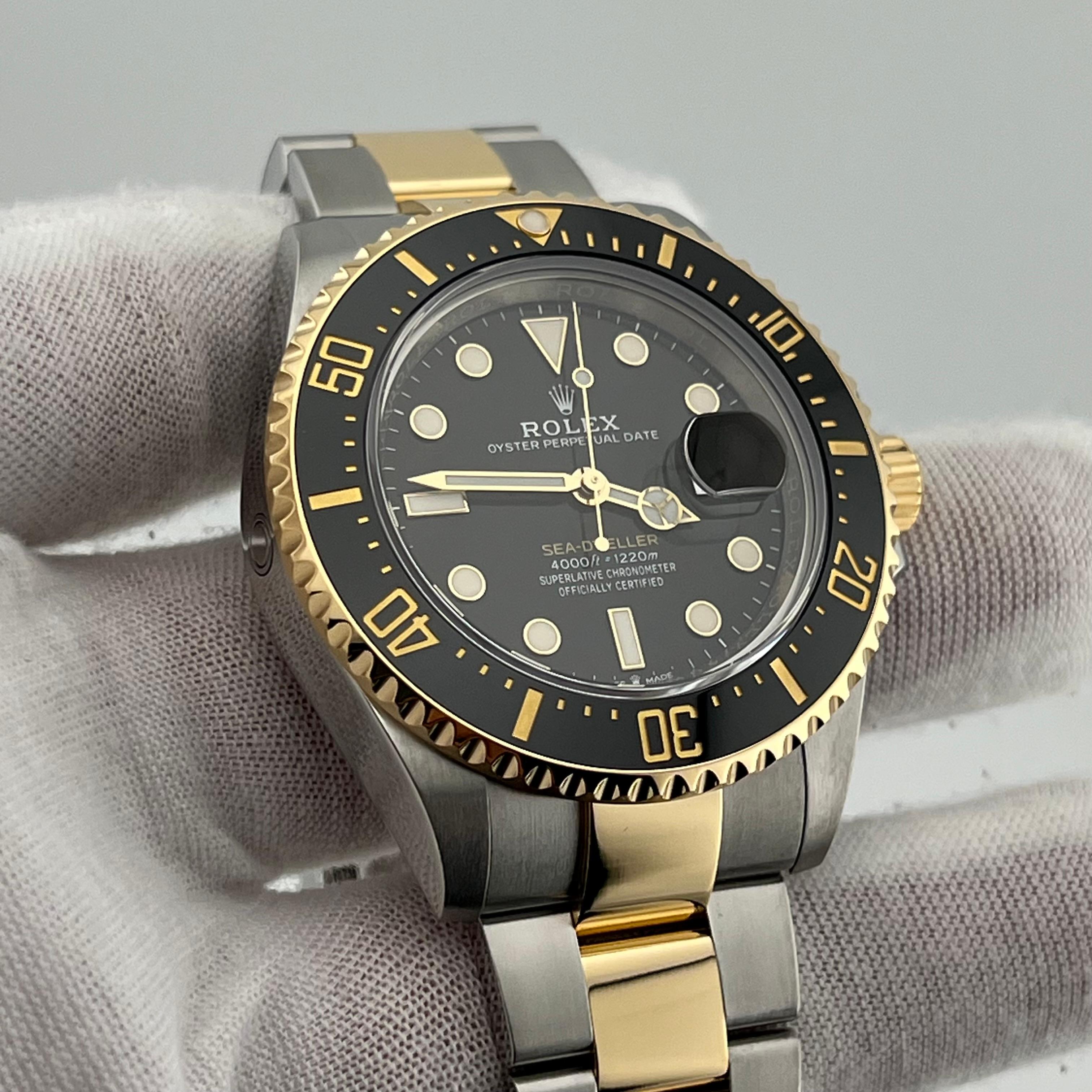 Rolex Sea Dweller 126603 43mm Black Ceramic 18K Yellow Gold Steel Box Paper 7