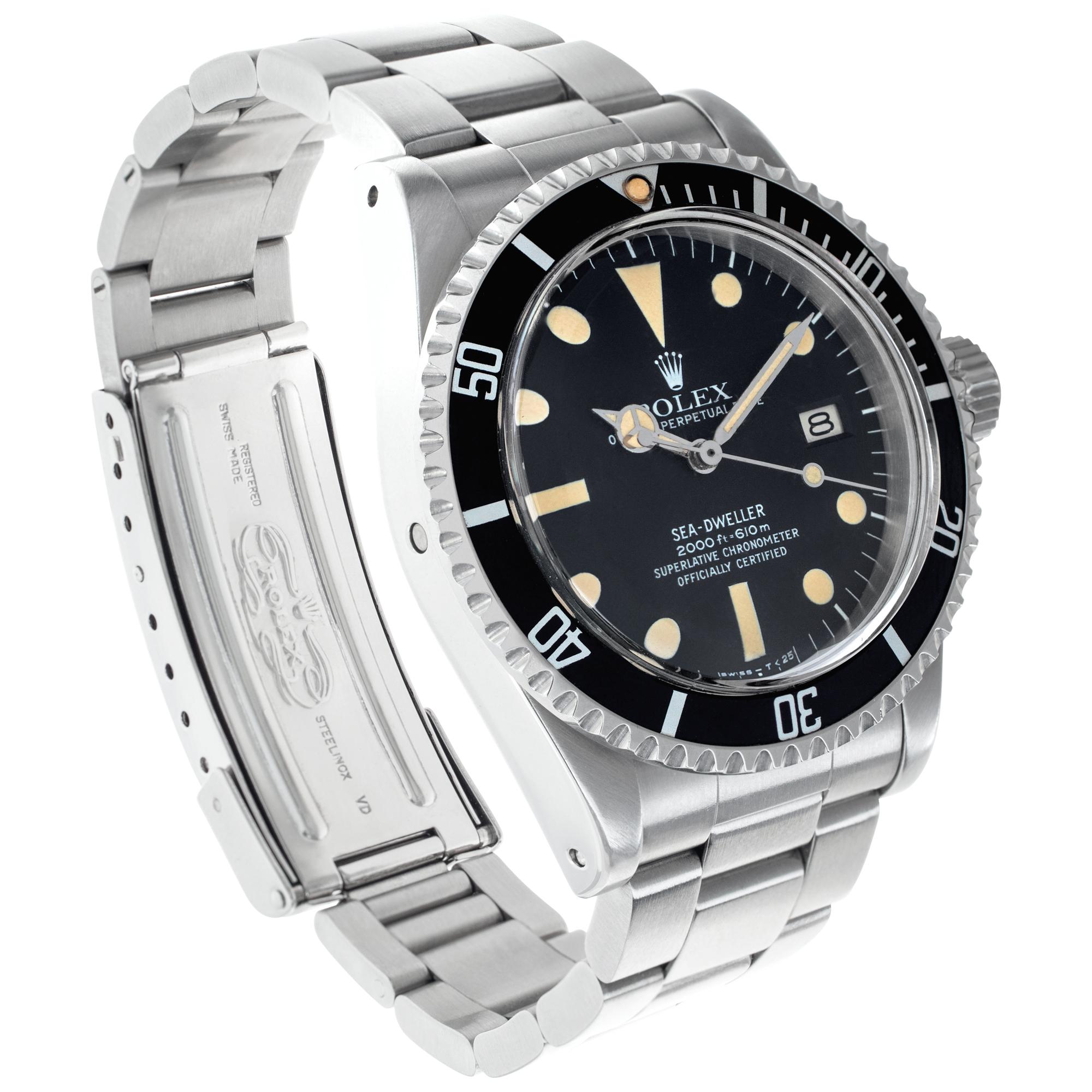 Rolex Sea-Dweller 1665 in stainless steel 40mm auto watch In Excellent Condition For Sale In Surfside, FL