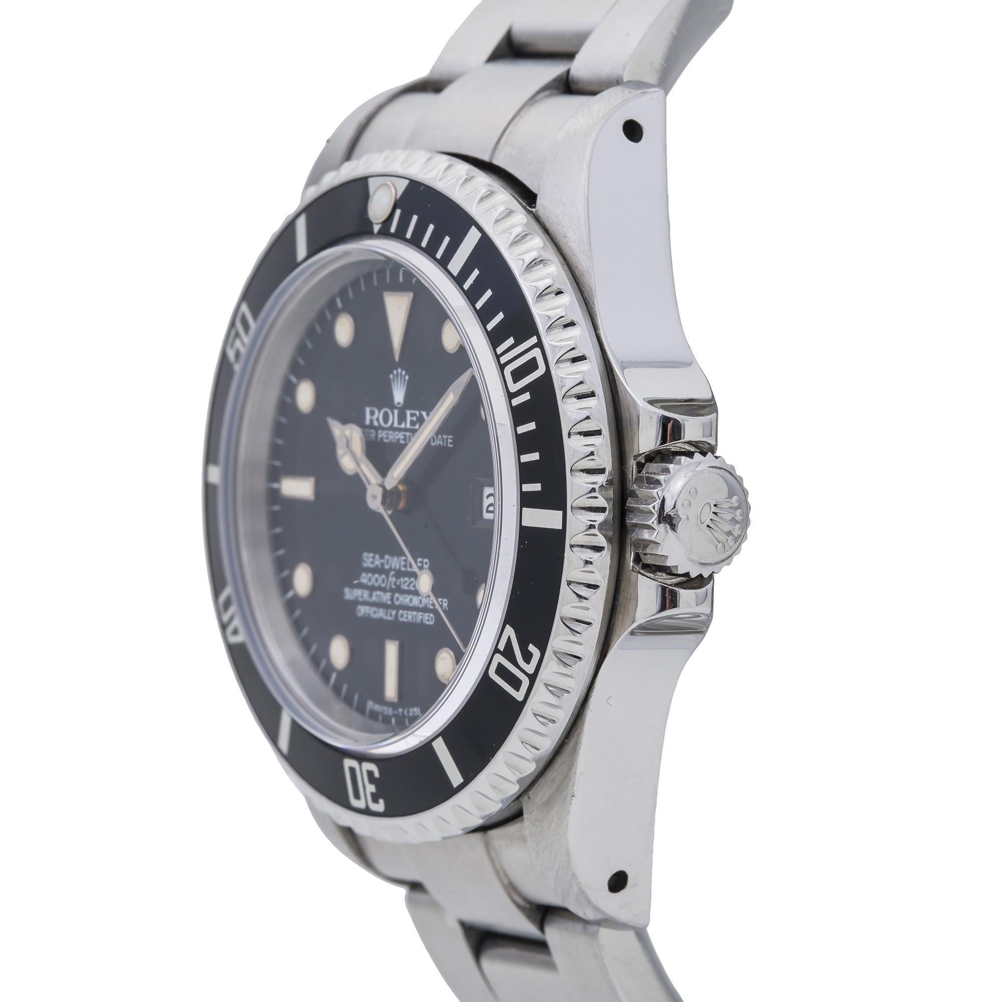 Contemporary Rolex Sea-Dweller 16660, Black Dial, Certified and Warranty For Sale