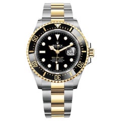 Montre Sea-Dweller de Rolex, 18 carats YG/SS, noire, réf. 126603, non portée, collection 2022