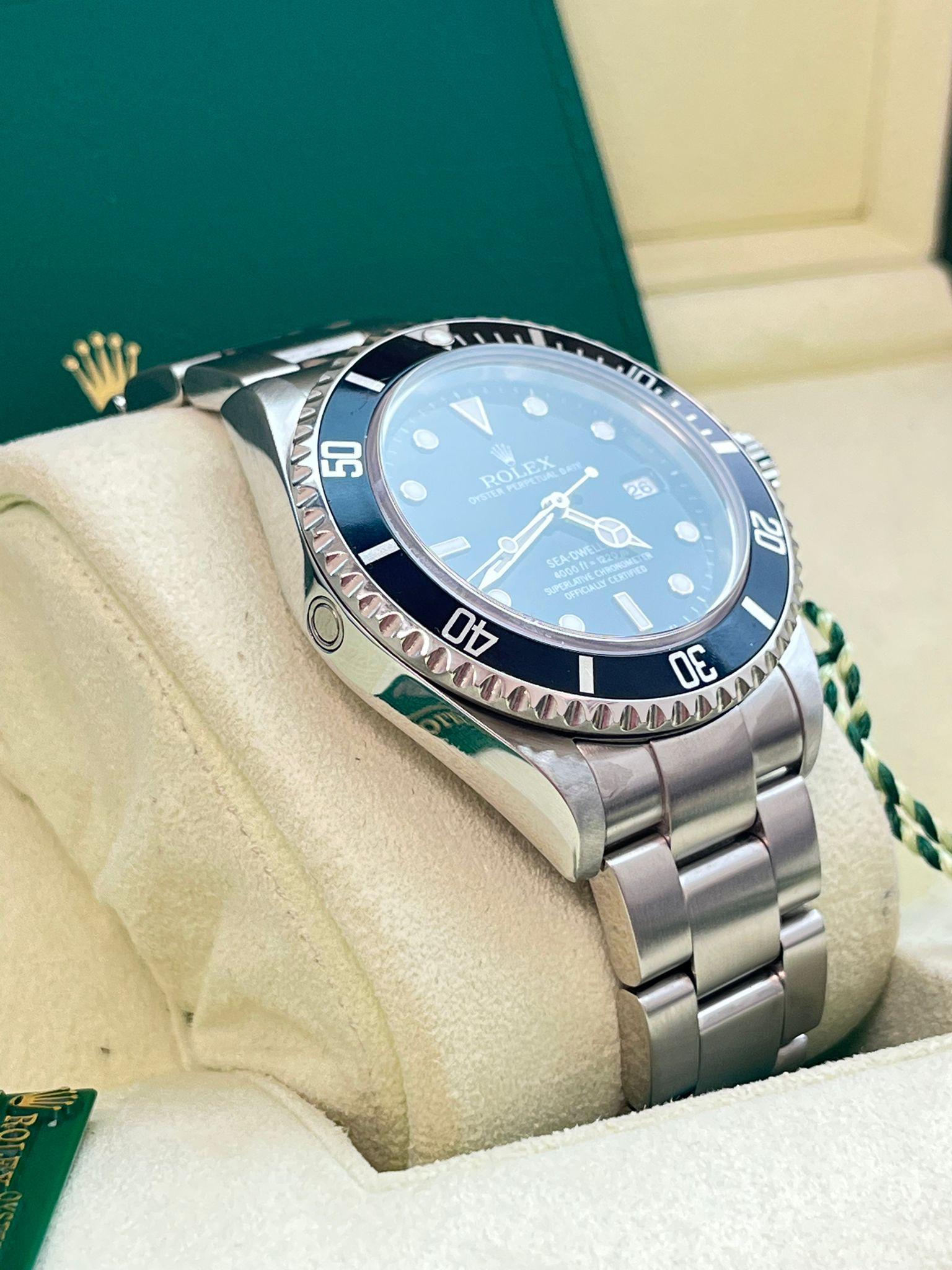 Rolex Sea-Dweller 4000 40mm Black Dial Stainless Steel Oyster Men's Watch 16600 For Sale 6