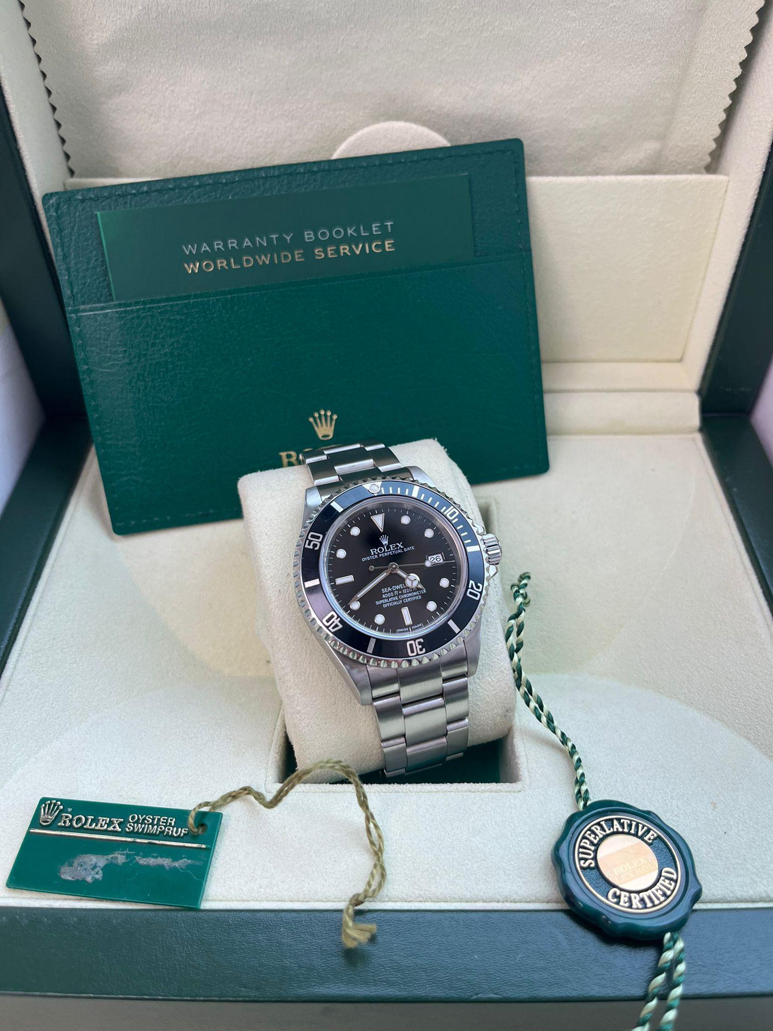 Rolex Sea-Dweller 4000 40mm Black Dial Stainless Steel Oyster Men's Watch 16600 For Sale 1