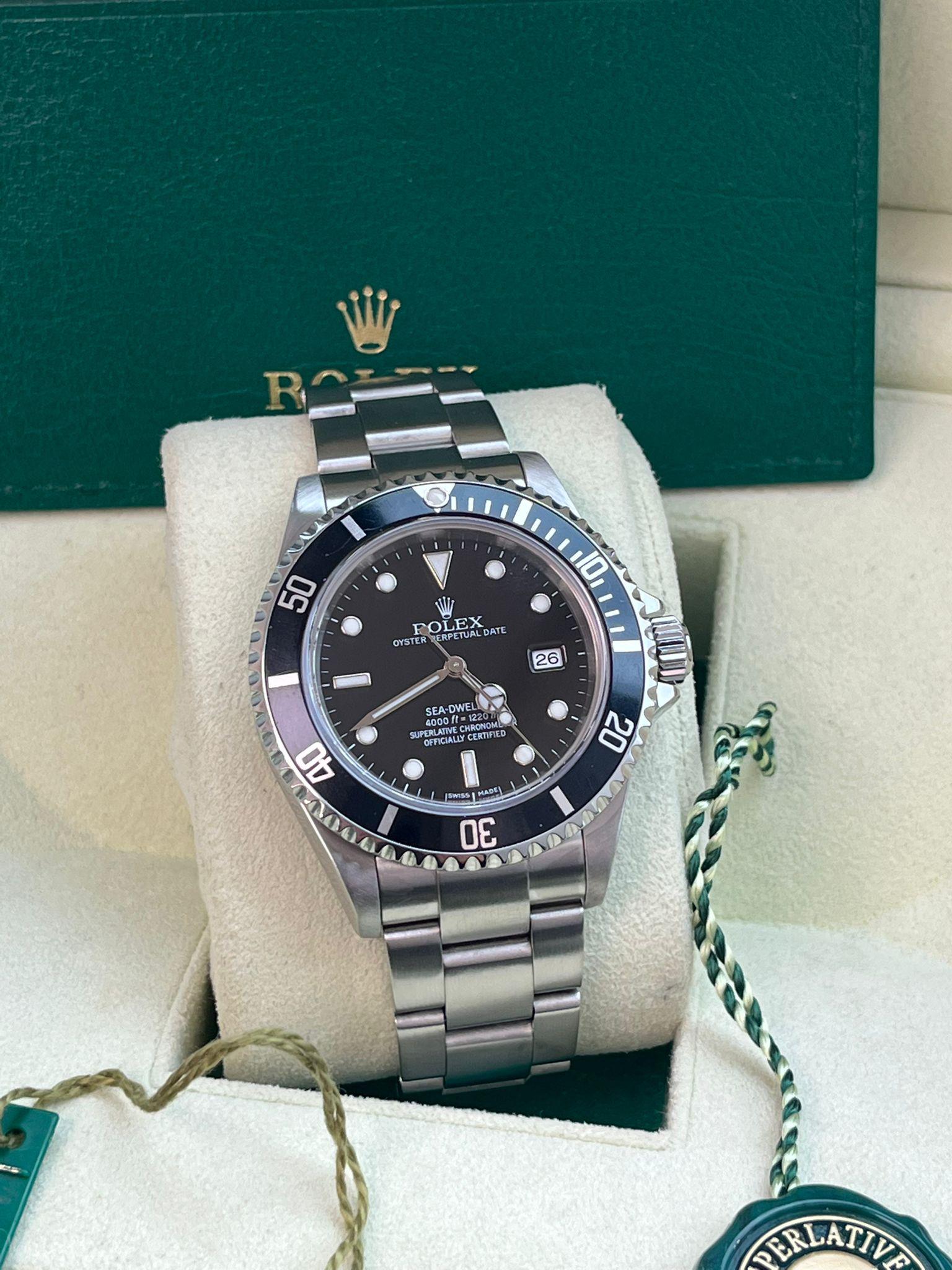 Rolex Sea-Dweller 4000 40mm Black Dial Stainless Steel Oyster Men's Watch 16600 For Sale 2