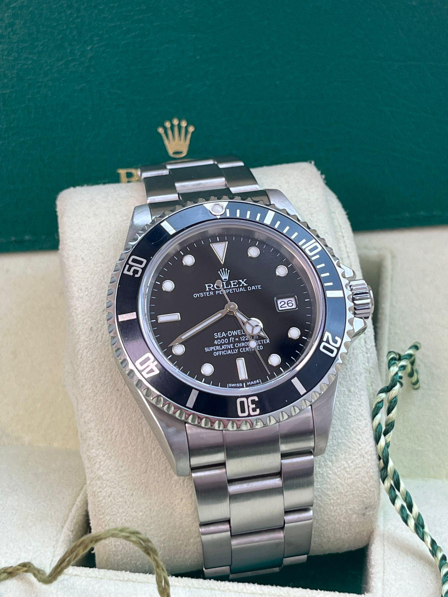 Rolex Sea-Dweller 4000 40mm Black Dial Stainless Steel Oyster Men's Watch 16600 For Sale 4