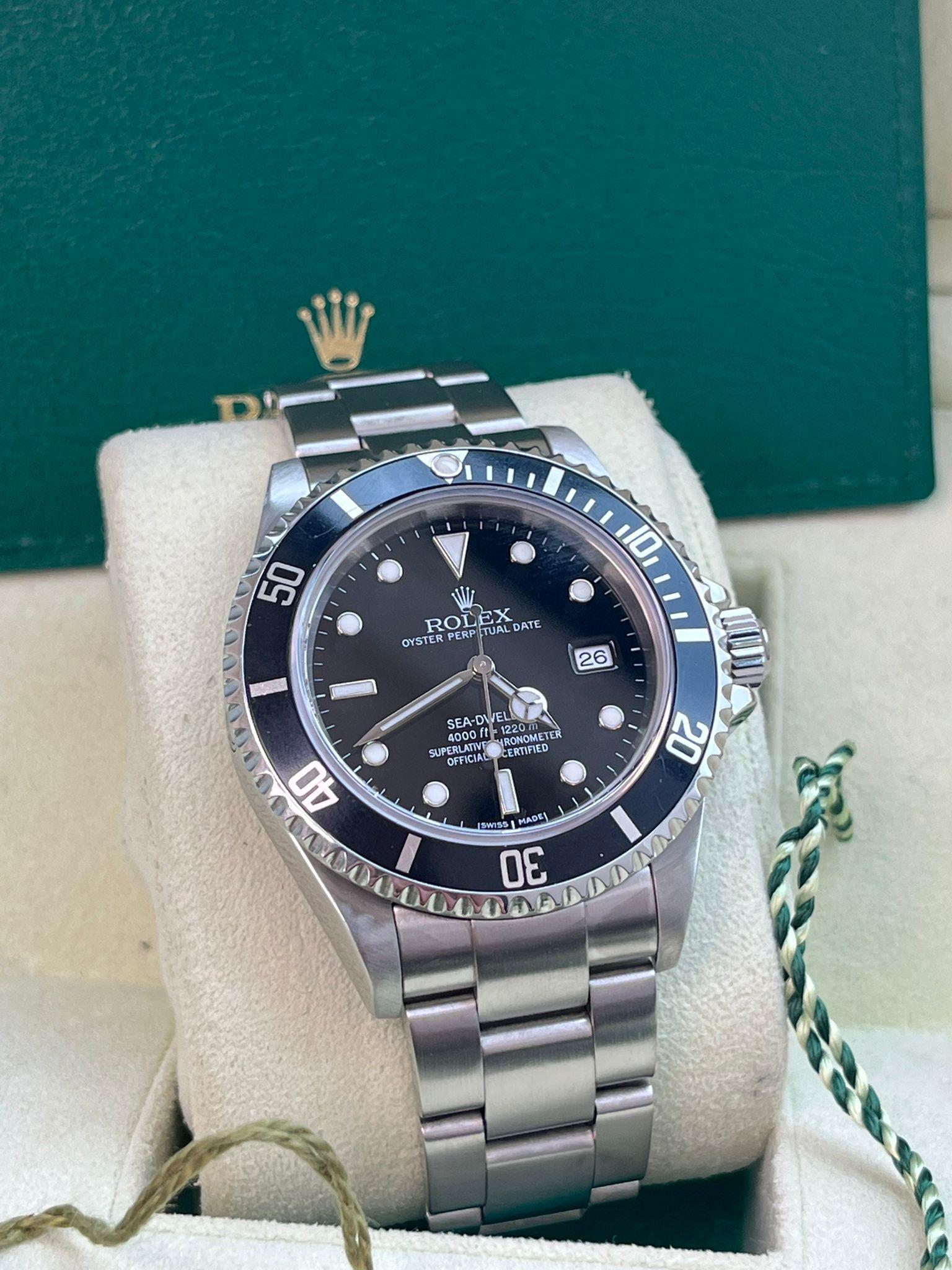 Rolex Sea-Dweller 4000 40mm Black Dial Stainless Steel Oyster Men's Watch 16600 For Sale 5