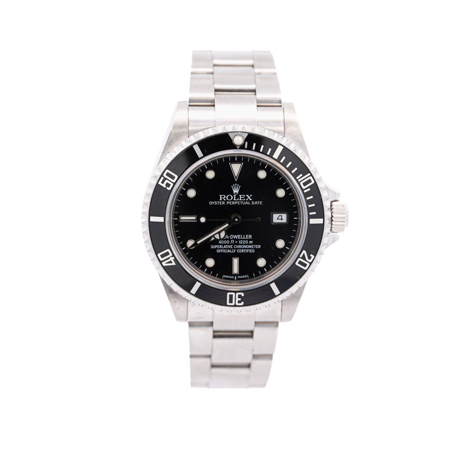 Rolex Sea-Dweller 40mm Ref. 16600 Watch With Box and Papers For Sale 1