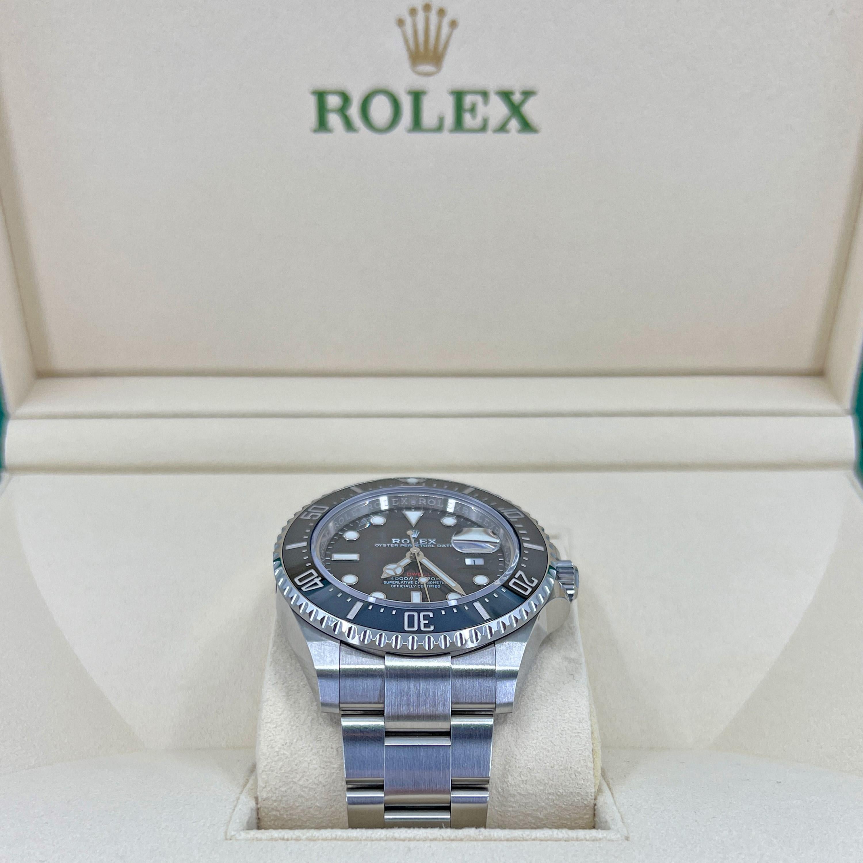 Rolex Sea-Dweller, Stainless Steel, Black, 126600, Unworn Watch, 2022 In New Condition For Sale In New York, NY