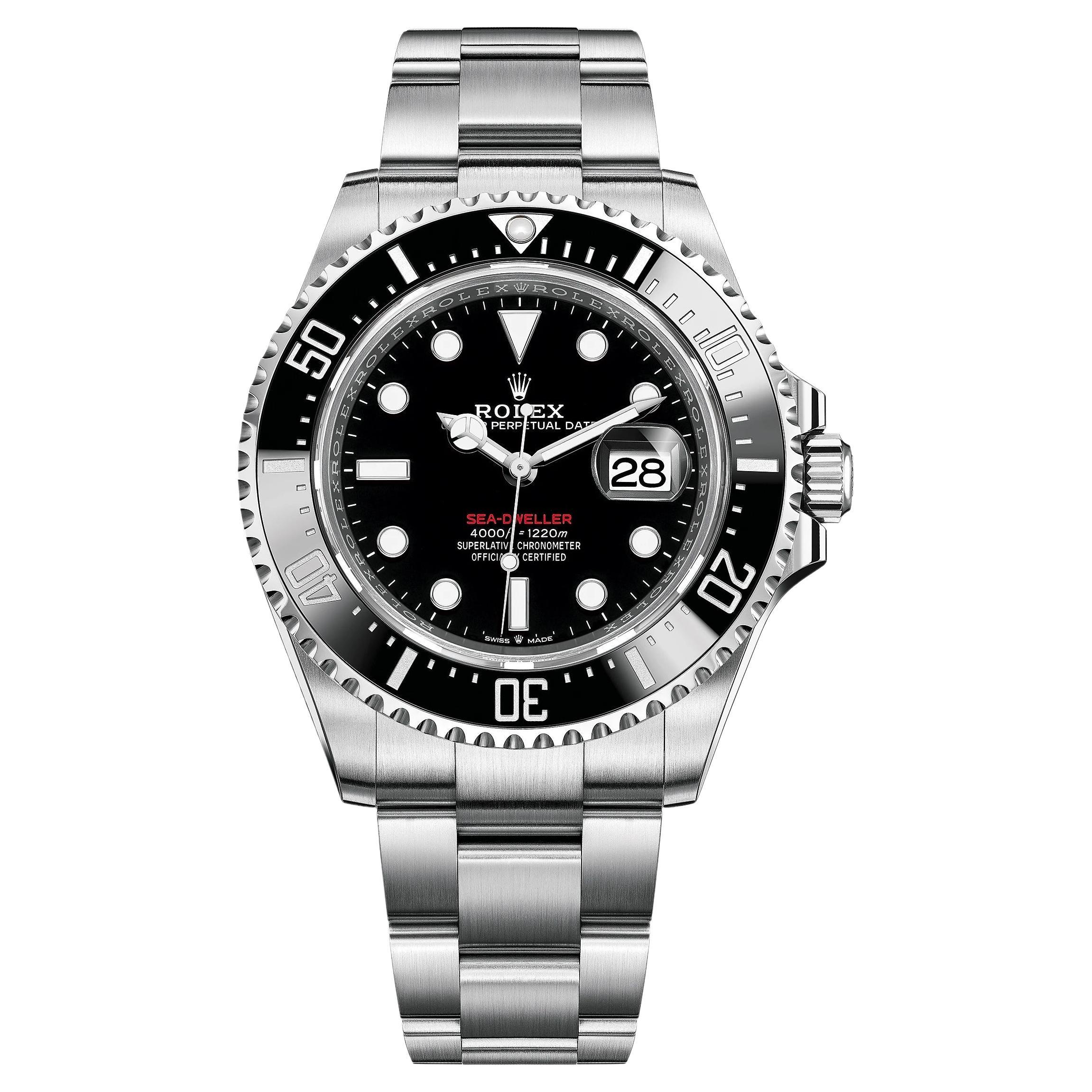 Rolex Sea-Dweller, Stainless Steel, Black, 126600, Unworn Watch, 2022 For Sale