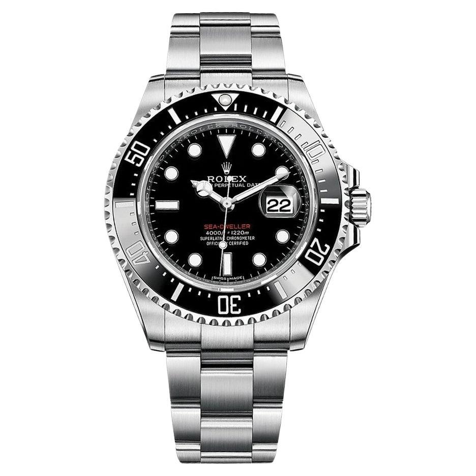 Rolex Sea-Dweller 43mm 126600 Edelstahl-Uhr mit schwarzem Zifferblatt UNWORN