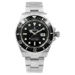 Used Rolex Sea Dweller Red Line Steel Ceramic Black Dial Automatic Watch 126600