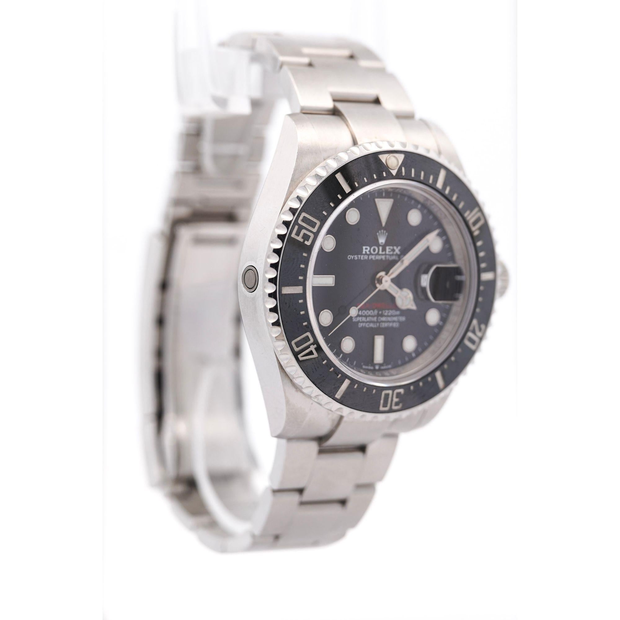 Art Deco Rolex Sea-Dweller 43mm Ref 126600 Anniversary Series Watch Full Set For Sale