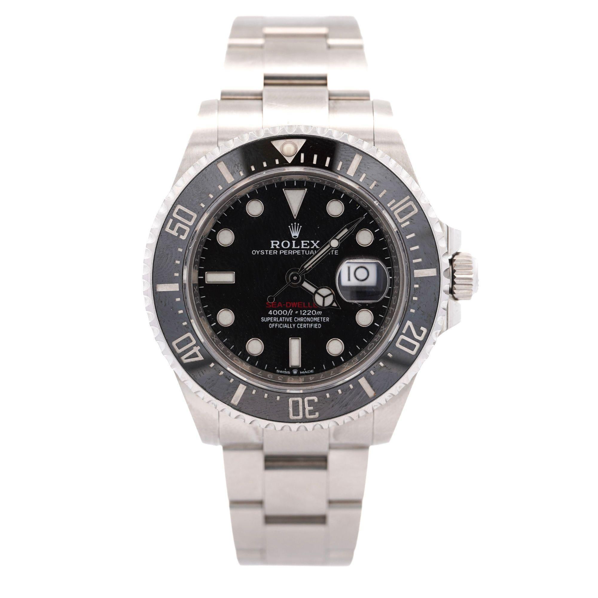 Rolex Sea-Dweller 43mm Ref 126600 Anniversary Series Watch Full Set For Sale 2