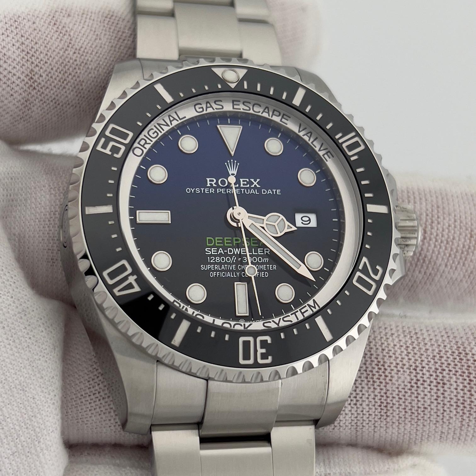 Men's Rolex Sea-Dweller Deepsea 126660 44mm James Cameron Blue Black Box Papers For Sale