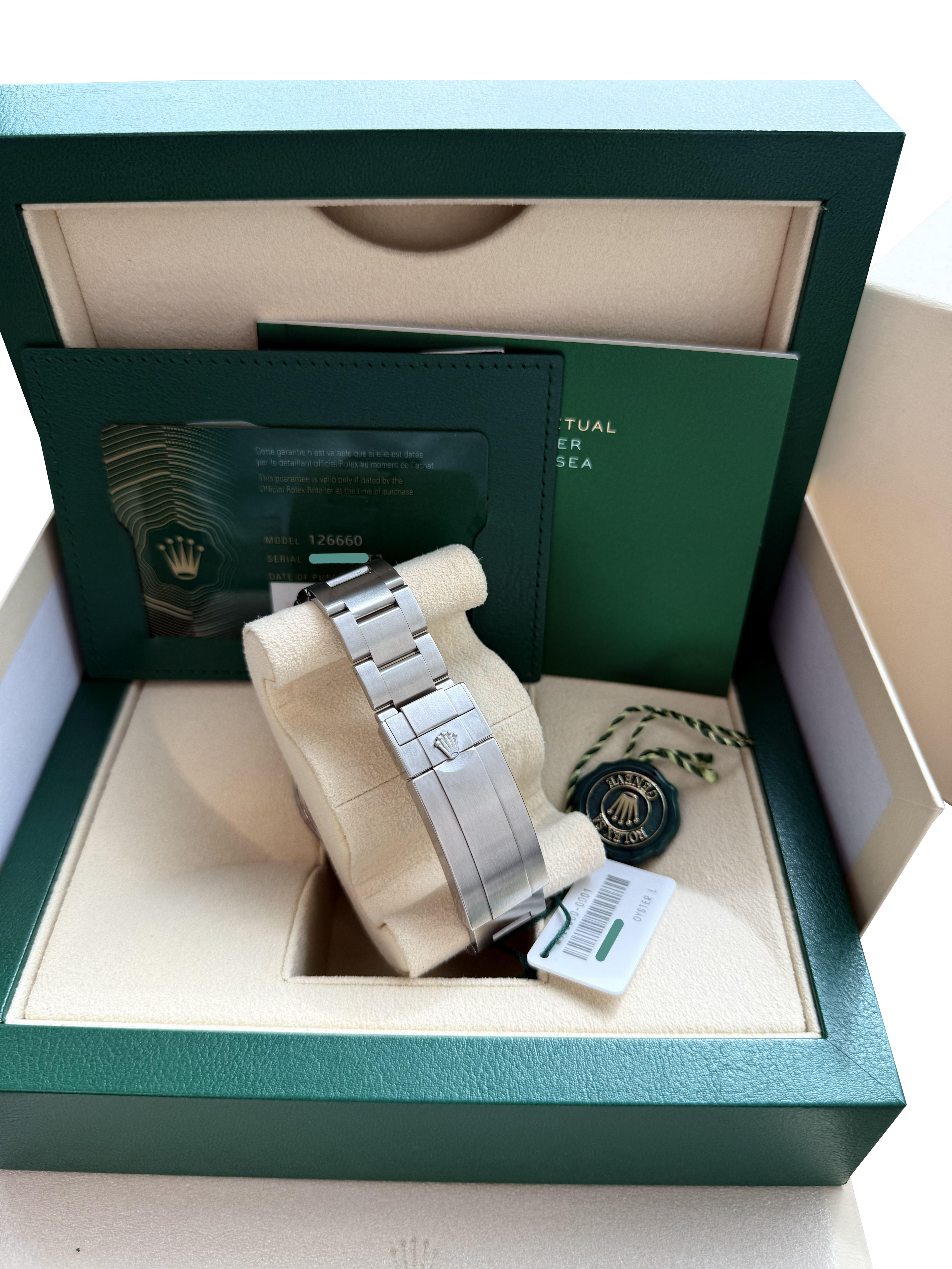 Rolex Sea-Dweller Deepsea 44mm Quadrante nero Orologio Oyster in acciaio inossidabile 126660 in vendita 14