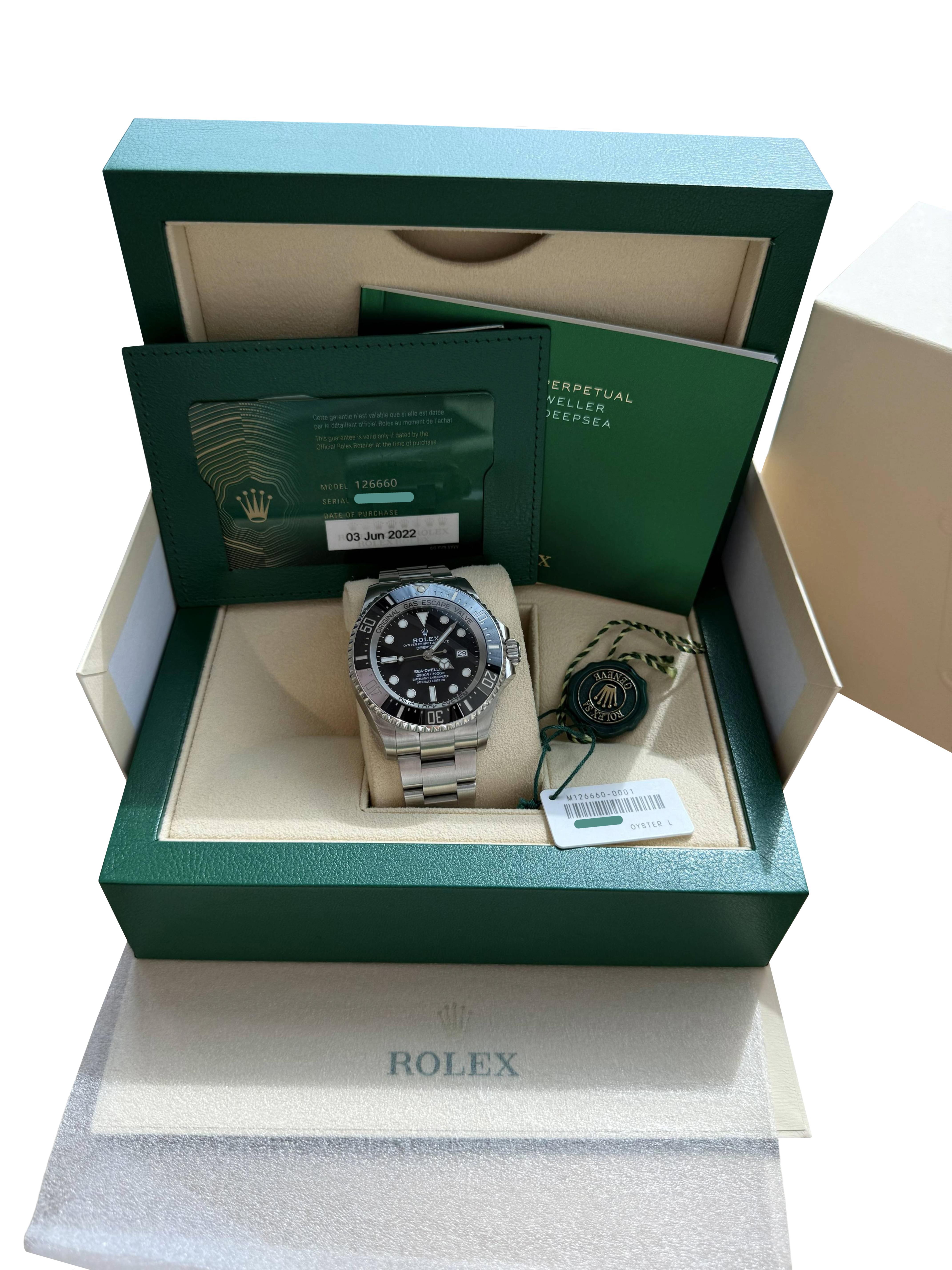 da uomo o donna Rolex Sea-Dweller Deepsea 44mm Quadrante nero Orologio Oyster in acciaio inossidabile 126660 in vendita