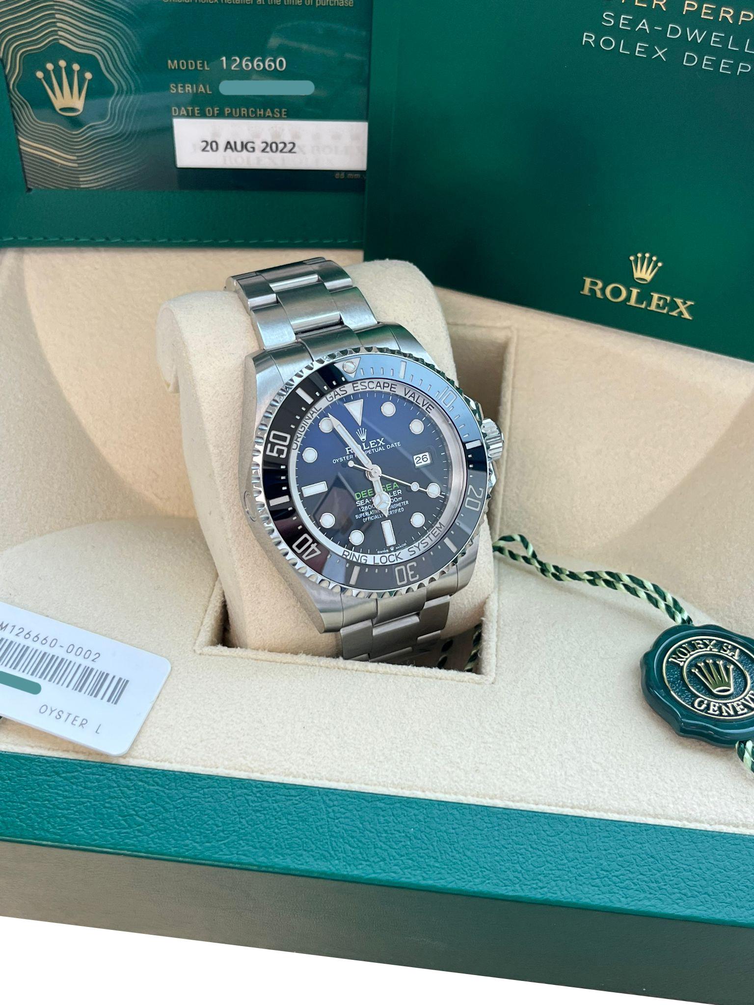Rolex Sea-Dweller Deepsea 44mm Cameron D-Blue Steel Mens Watch 126660 For Sale 5