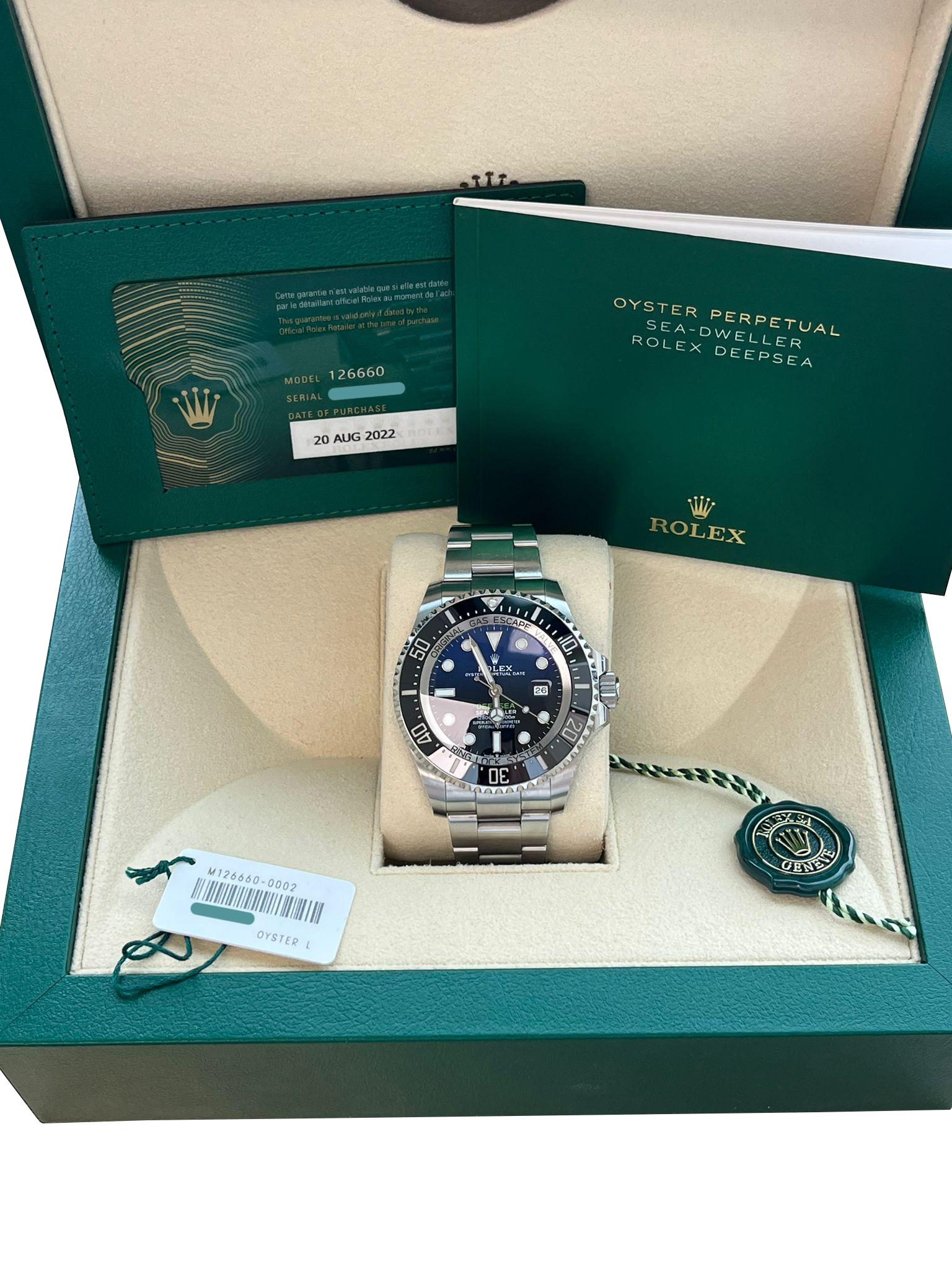 Rolex Sea-Dweller Deepsea 44mm Cameron D-Blue Steel Mens Watch 126660 For Sale 6