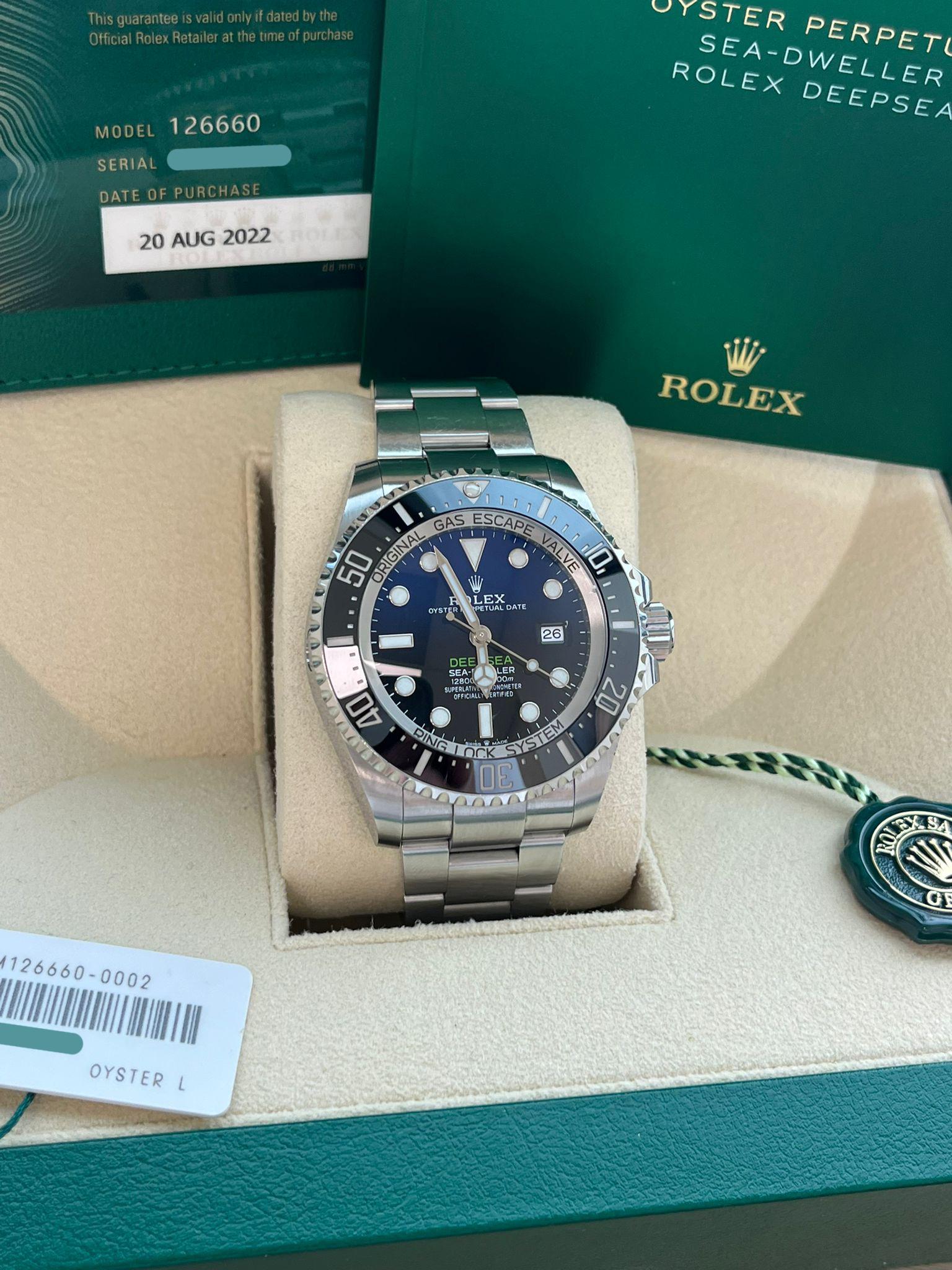 Rolex Sea-Dweller Deepsea 44mm Cameron D-Blue Steel Mens Watch 126660 For Sale 8