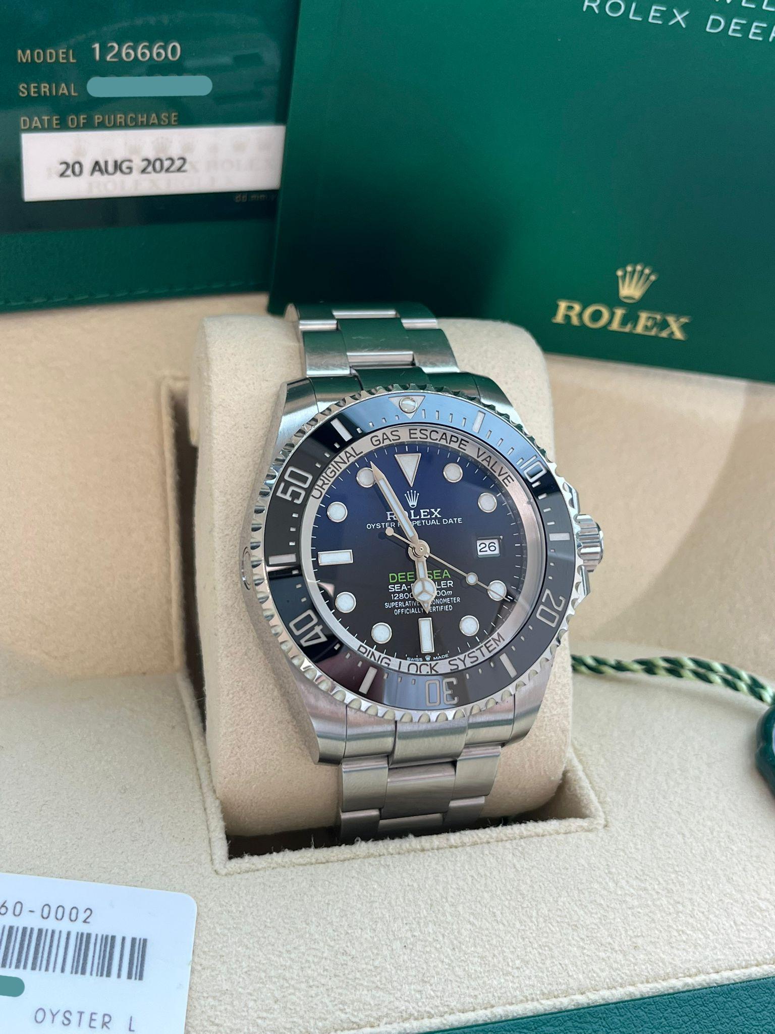 Rolex Sea-Dweller Deepsea 44mm Cameron D-Blue Steel Mens Watch 126660 For Sale 9