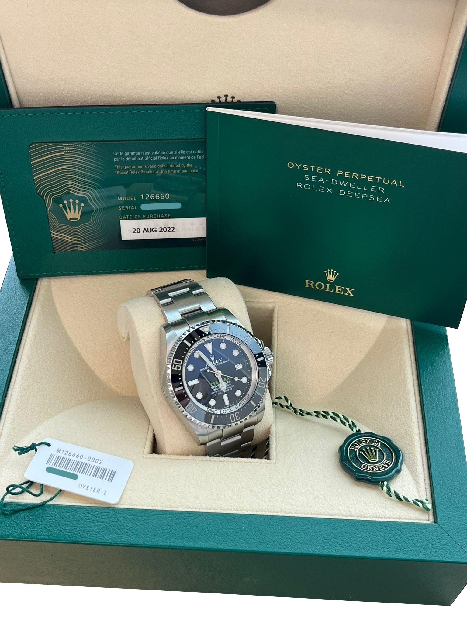 Women's or Men's Rolex Sea-Dweller Deepsea 44mm Cameron D-Blue Steel Mens Watch 126660 For Sale