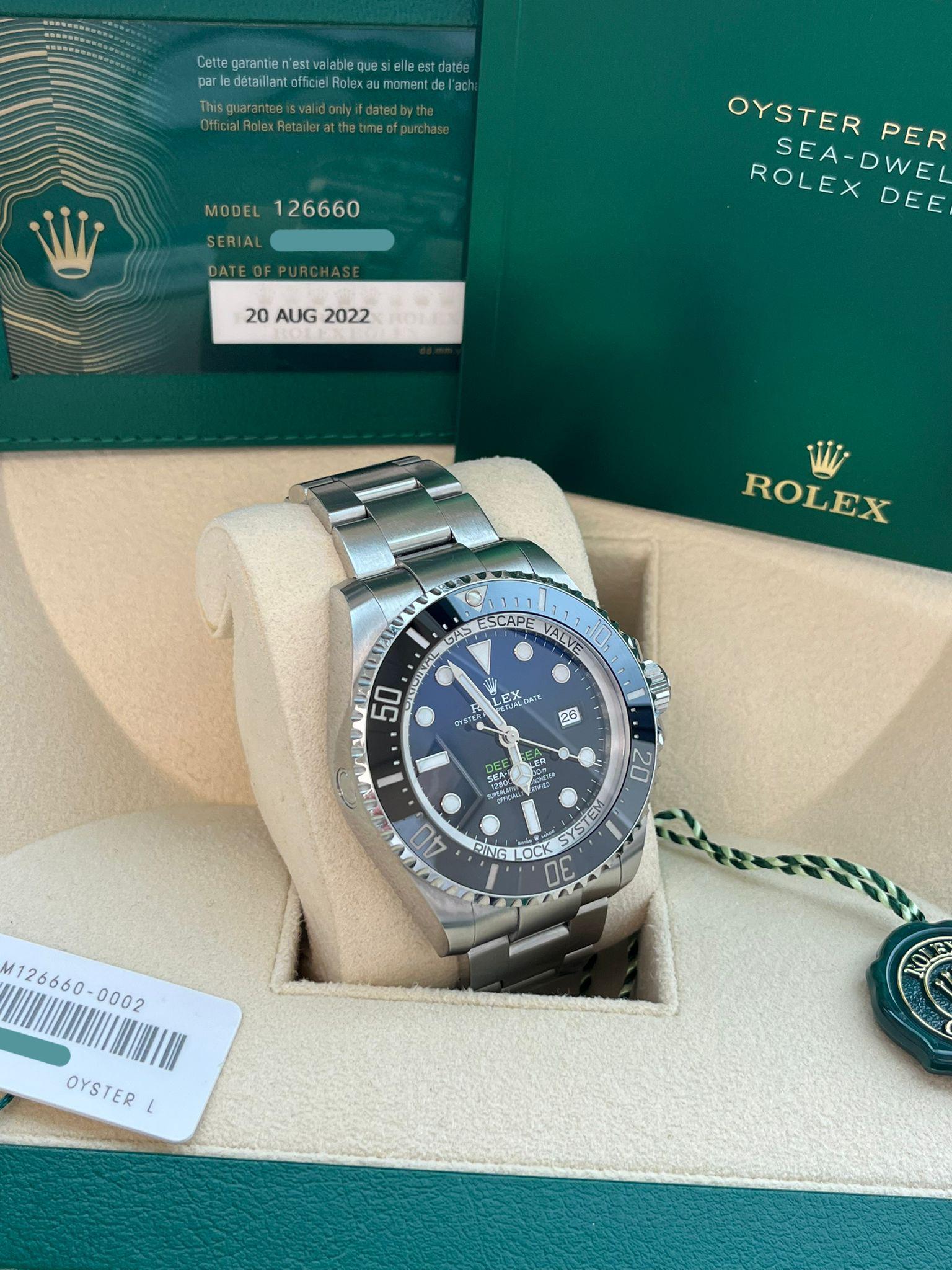 Rolex Sea-Dweller Deepsea 44mm Cameron D-Blue Steel Mens Watch 126660 For Sale 1