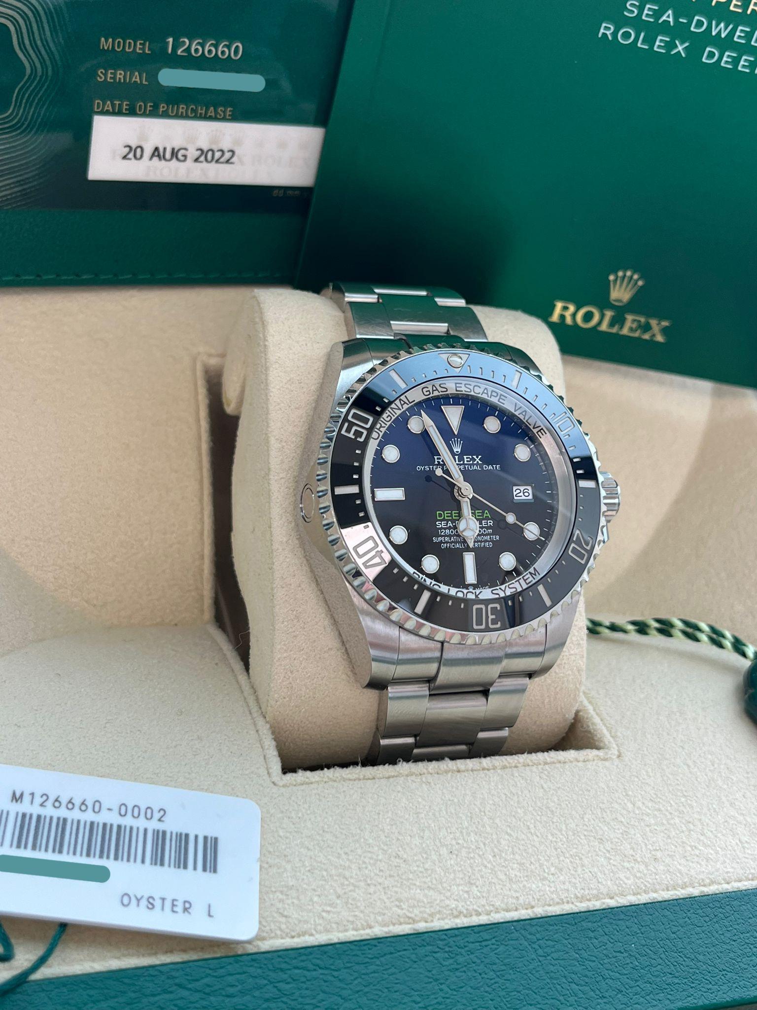 Rolex Sea-Dweller Deepsea 44mm Cameron D-Blue Steel Mens Watch 126660 For Sale 2