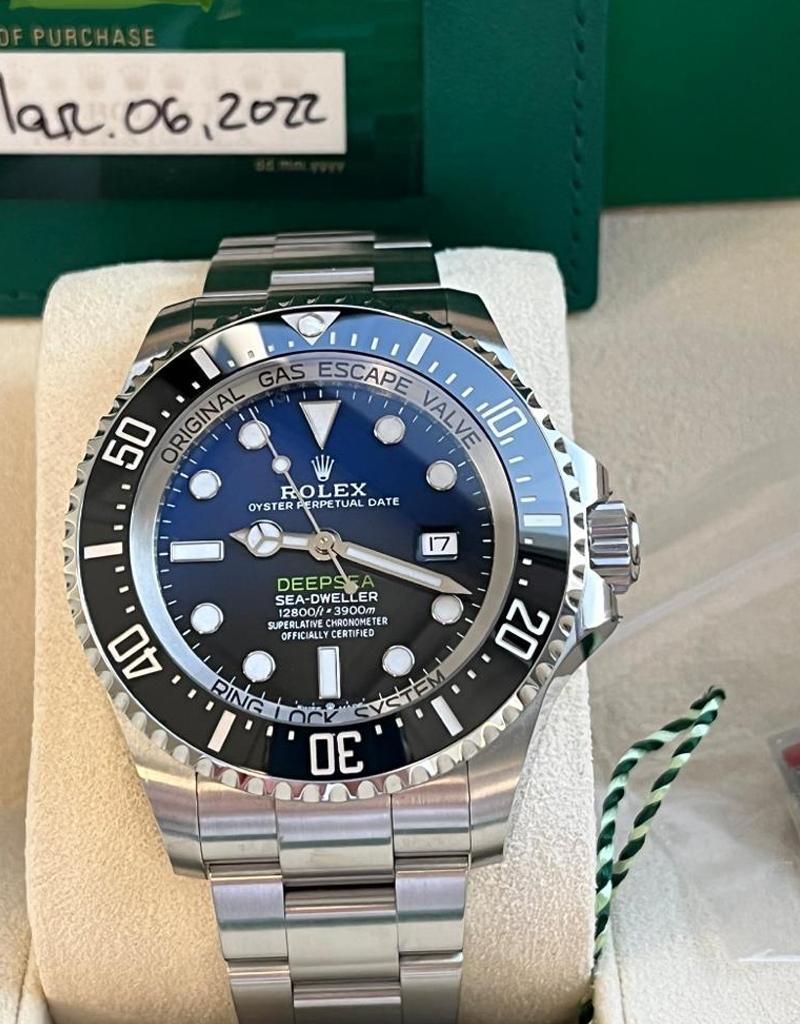 Rolex Sea-Dweller Deepsea James Cameron Blaue Edelstahl-Uhr 126660 für Damen oder Herren im Angebot