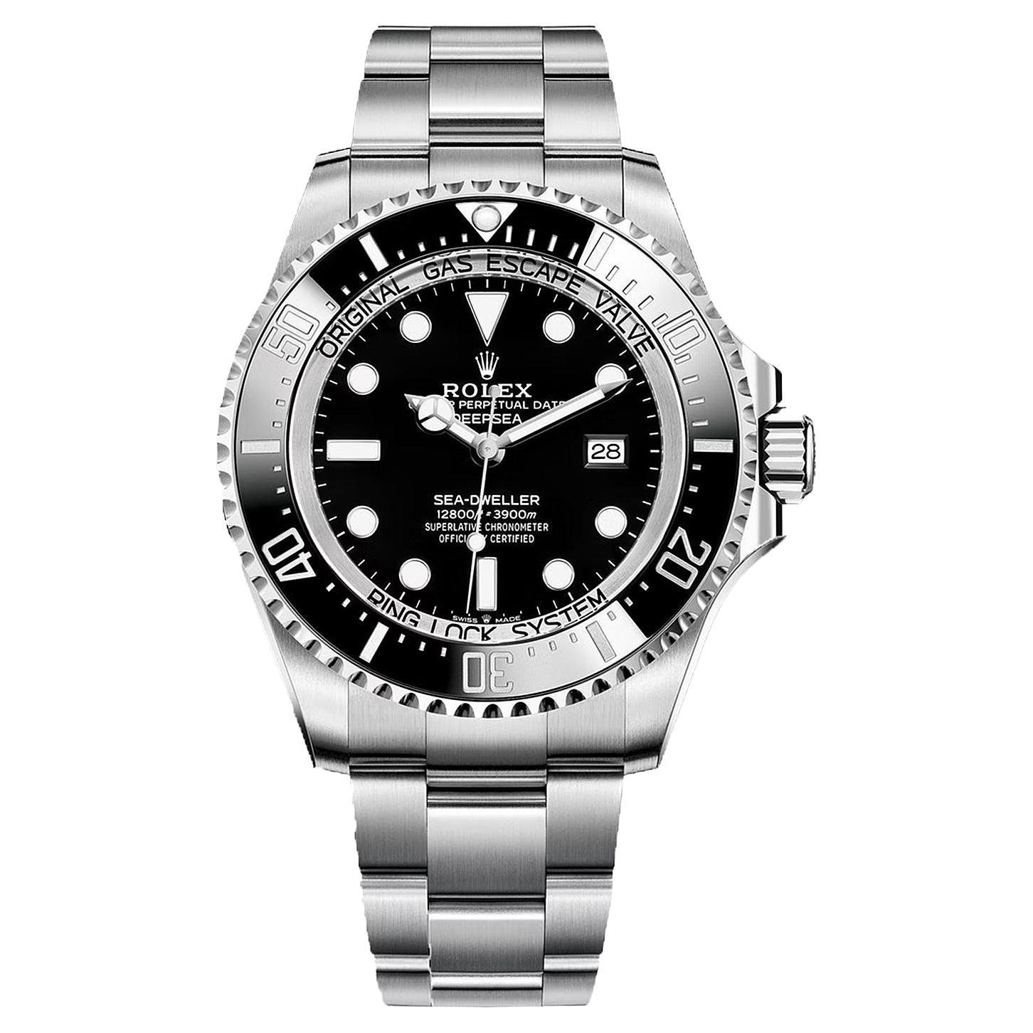 Rolex Sea-Dweller Deepsea Stainless Steel Black Dive Men's Watch 126660