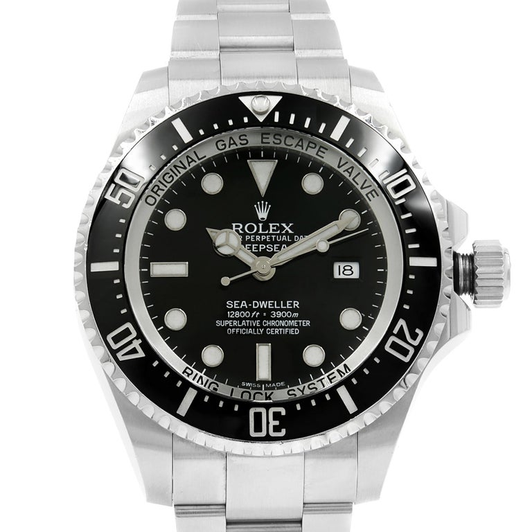 Rolex Sea Dweller Deepsea Black On Black Ceramic Steel 3900m Mint Watch 116660 For Sale At 1stdibs