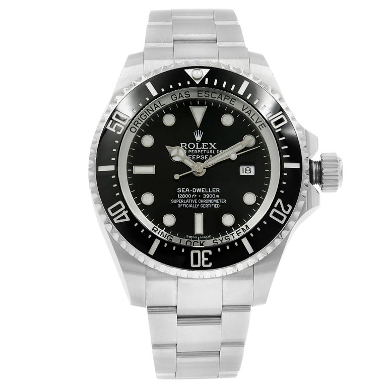 Rolex Sea-Dweller Deepsea Black on Black Ceramic Steel 3900m Mint Watch ...