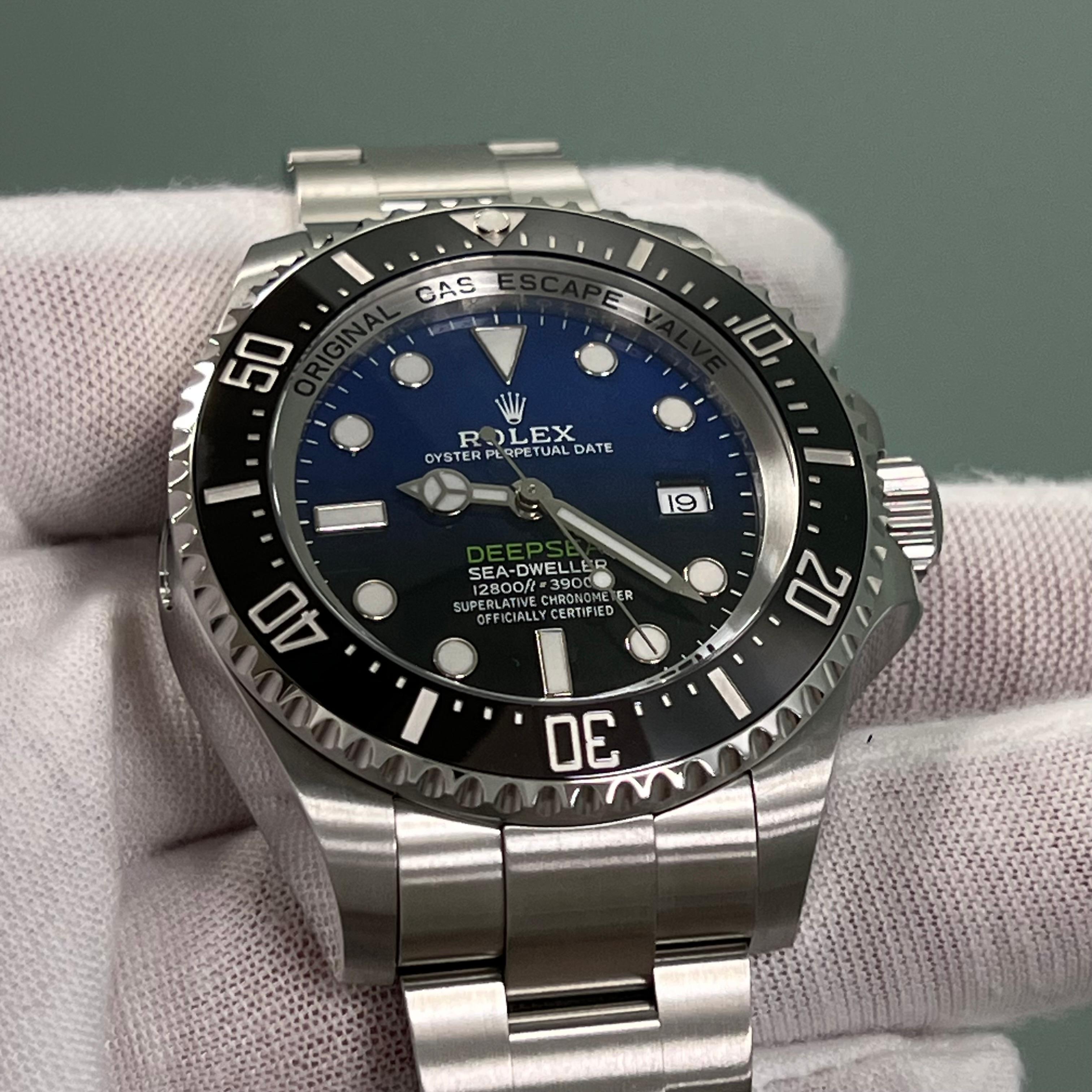 Rolex Sea Dweller Deepsea James Cameron 116660 Schwarz-Blaues Stahlkastenpapier 2018 im Angebot 8