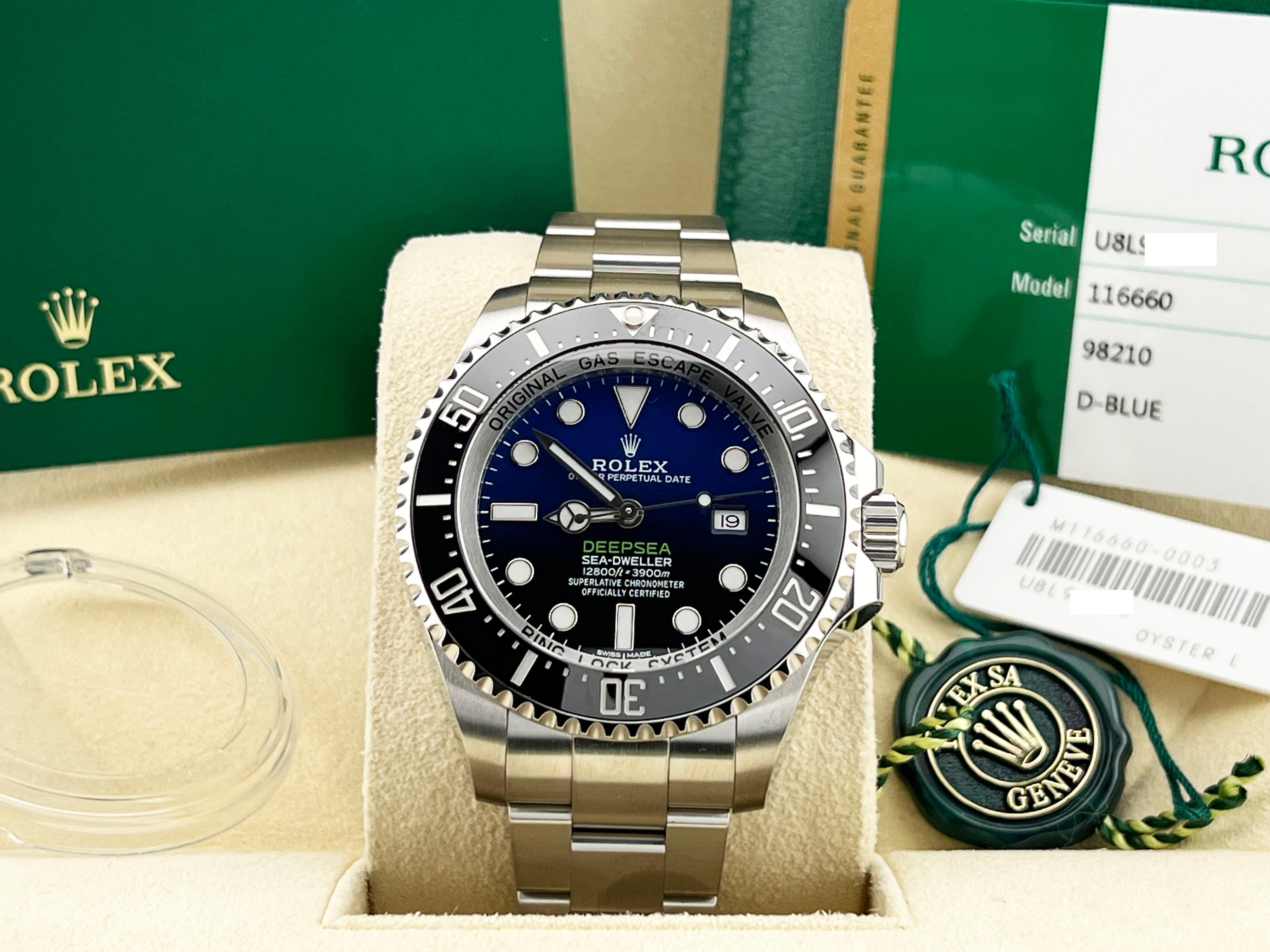 Stilnummer: 116660 



Jahr: 2018

 

Modell: Rolex Sea Dweller Deepsea (James Cameron)

 

MATERIAL des Gehäuses: Rostfreier Stahl 

 

Band: Rostfreier Stahl 

  

Lünette: Schwarze Keramik 

  

Zifferblatt: Schwarzes Zifferblatt 

 

Gesicht: