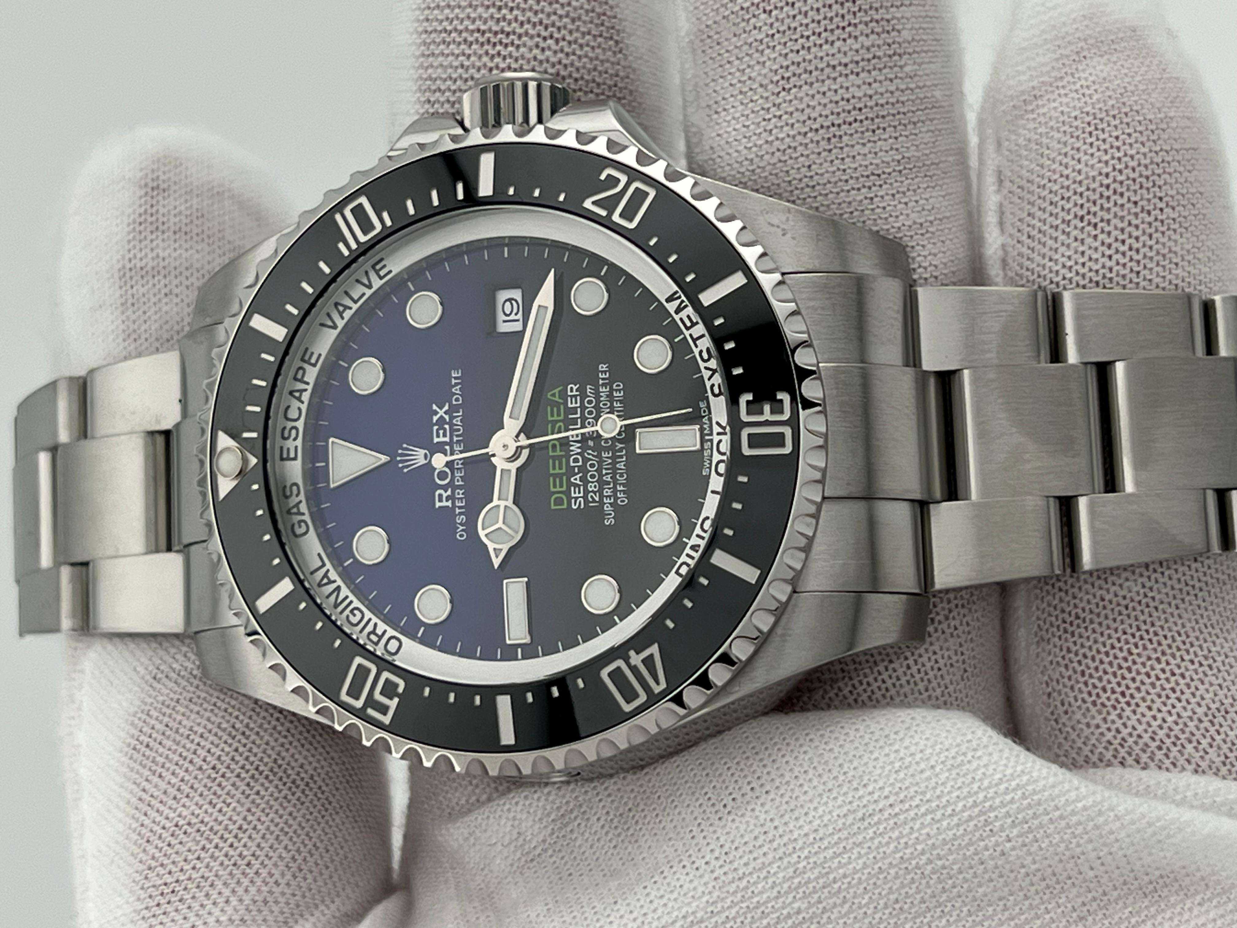 Rolex Sea Dweller Deepsea James Cameron 116660 Schwarz-Blaues Stahlkastenpapier 2018 für Damen oder Herren im Angebot