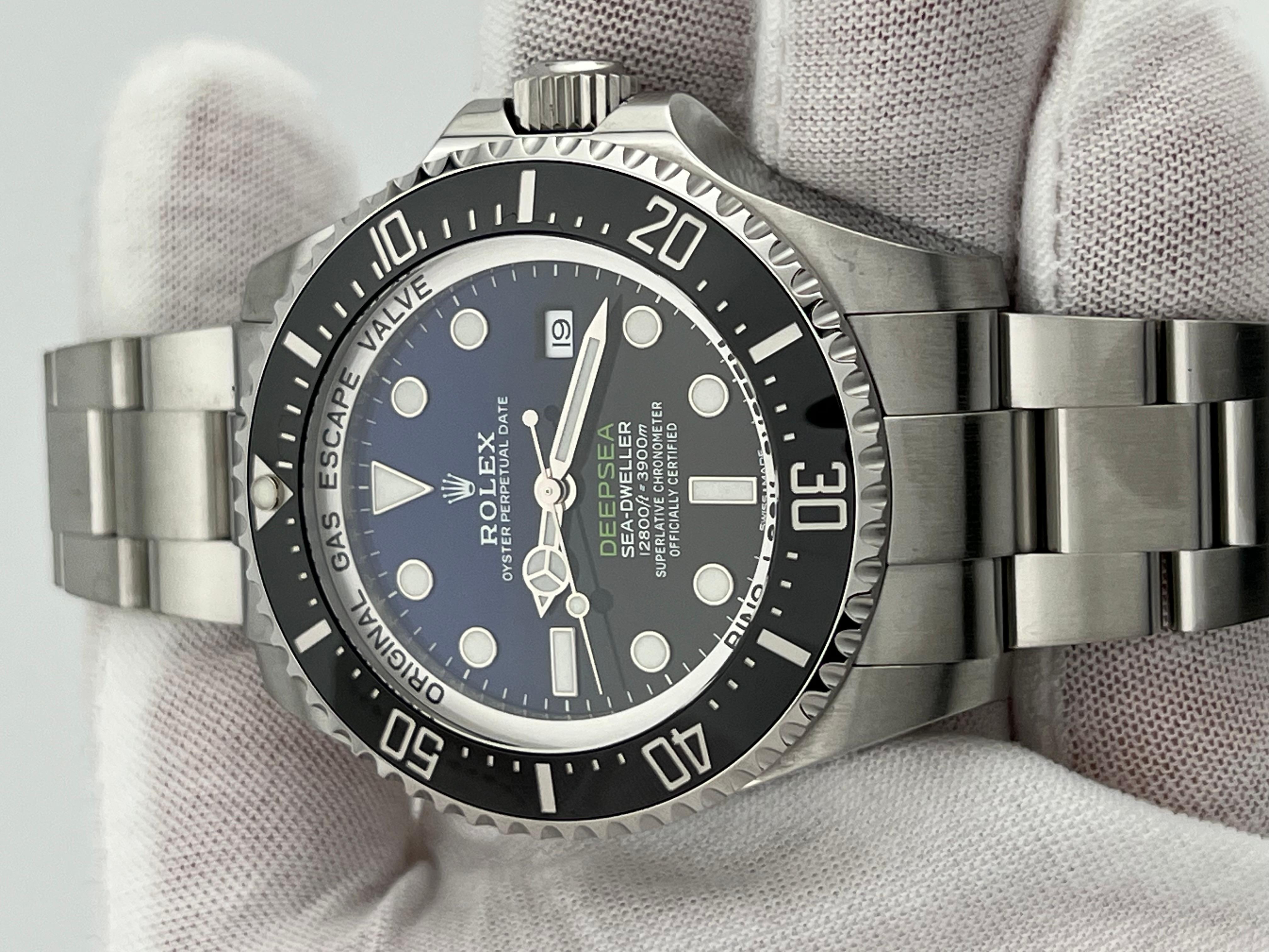 Rolex Sea Dweller Deepsea James Cameron 116660 Schwarz-Blaues Stahlkastenpapier 2018 im Angebot 1