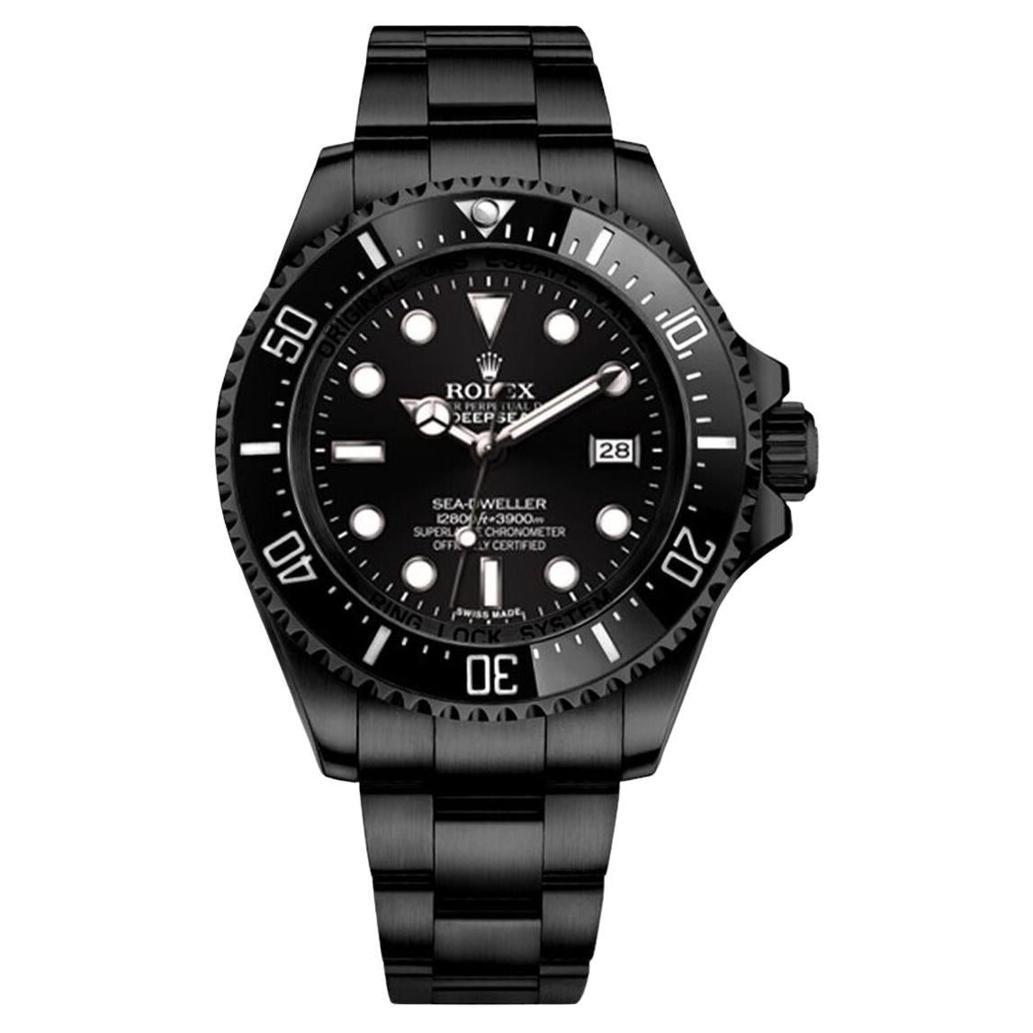 Rolex Montre Sea-Dweller Deepsea PVD/DLC en acier inoxydable enduit 116660 en vente