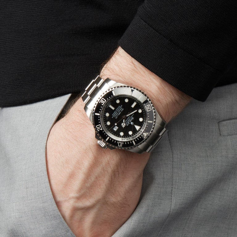 rolex sea dweller deepsea on wrist