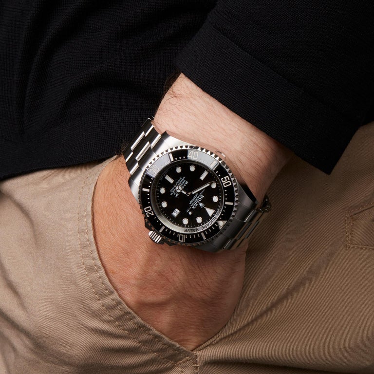 rolex sea dweller deepsea on wrist