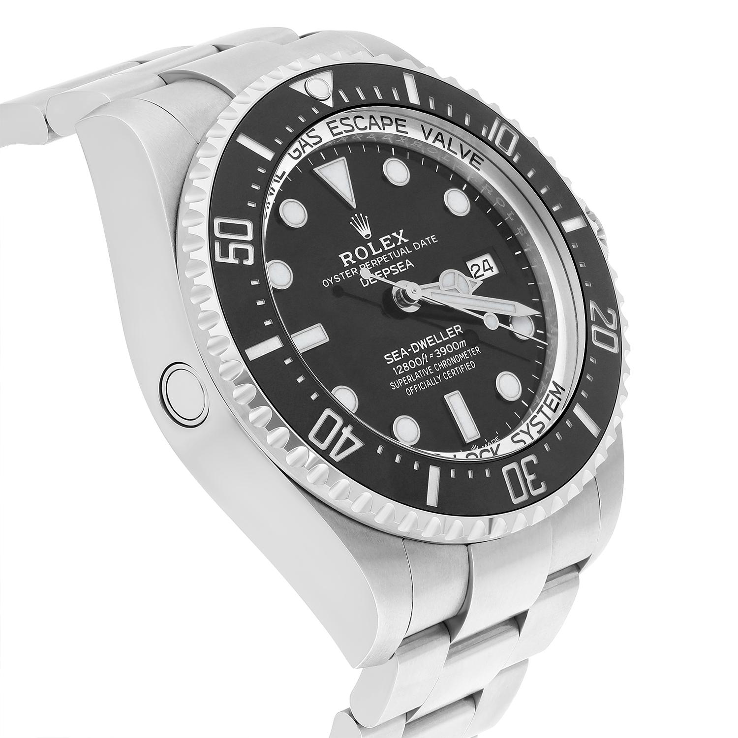 Rolex Sea-Dweller Deepsea Schwarze 44-mm-Uhr für Herren aus Stahl/Keramik aus Stahl 126660 im Zustand „Hervorragend“ im Angebot in New York, NY