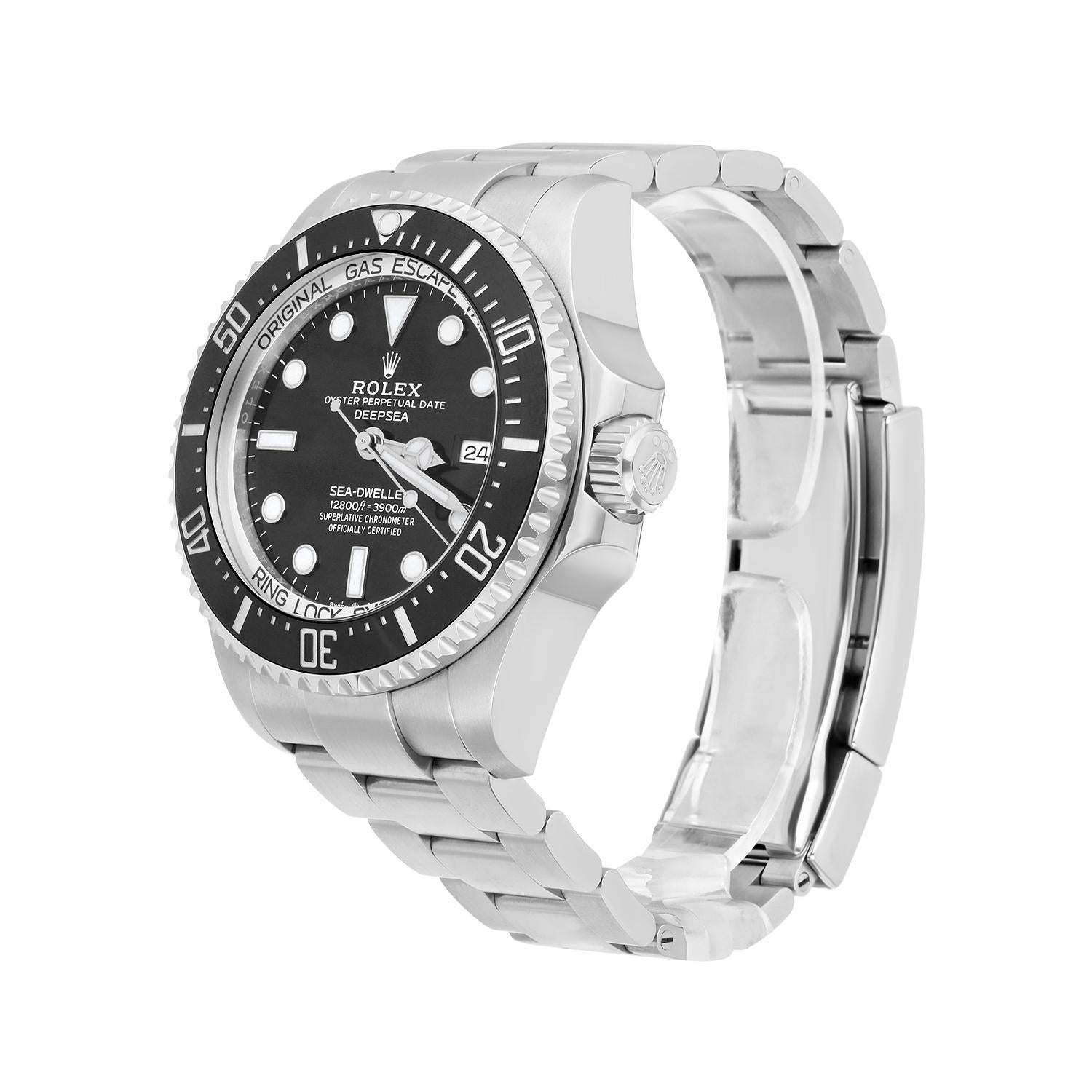 Rolex Sea-Dweller Deepsea Schwarze 44-mm-Uhr für Herren aus Stahl/Keramik aus Stahl 126660 im Angebot 1
