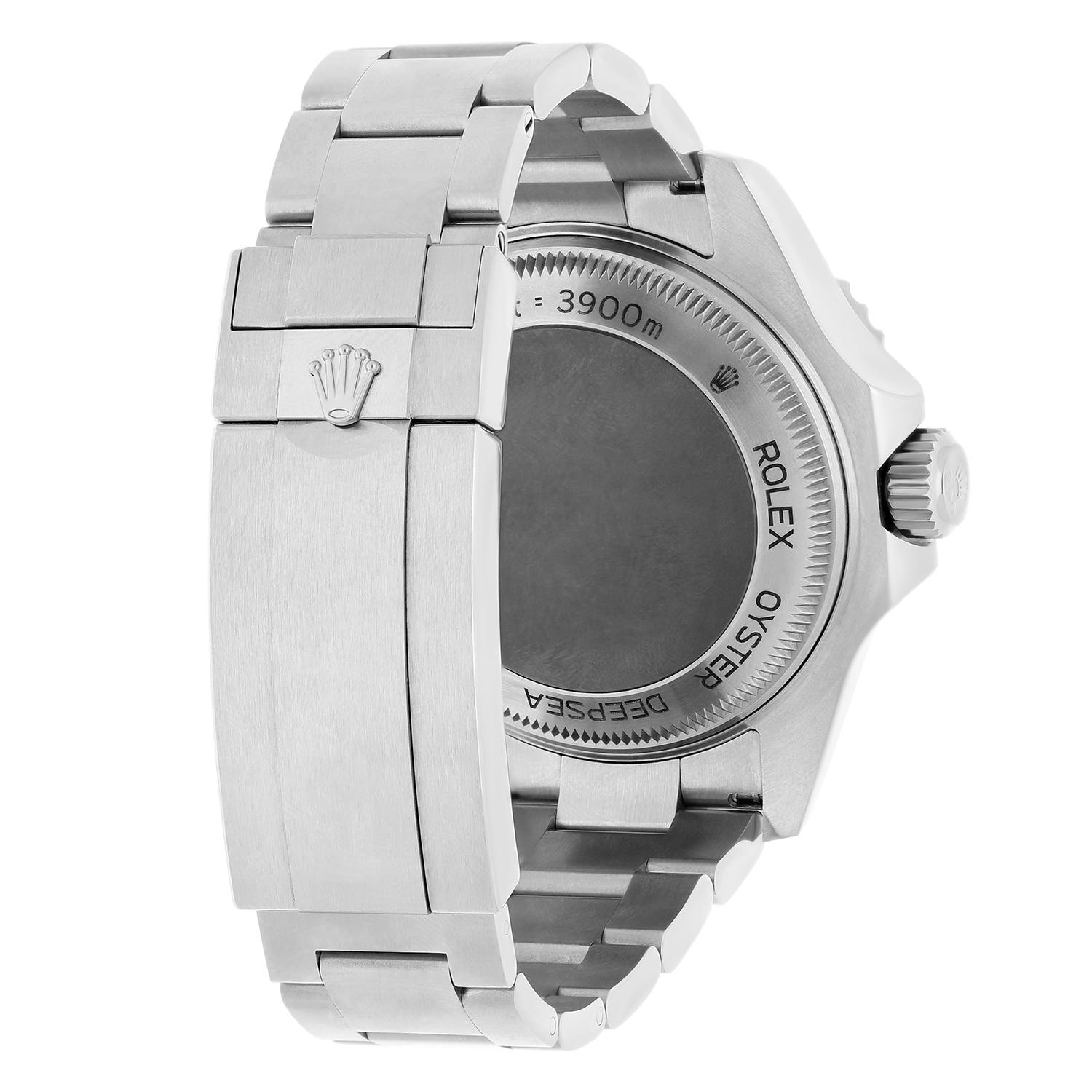 Rolex Sea-Dweller Deepsea Schwarze 44-mm-Uhr für Herren aus Stahl/Keramik aus Stahl 126660 im Angebot 4