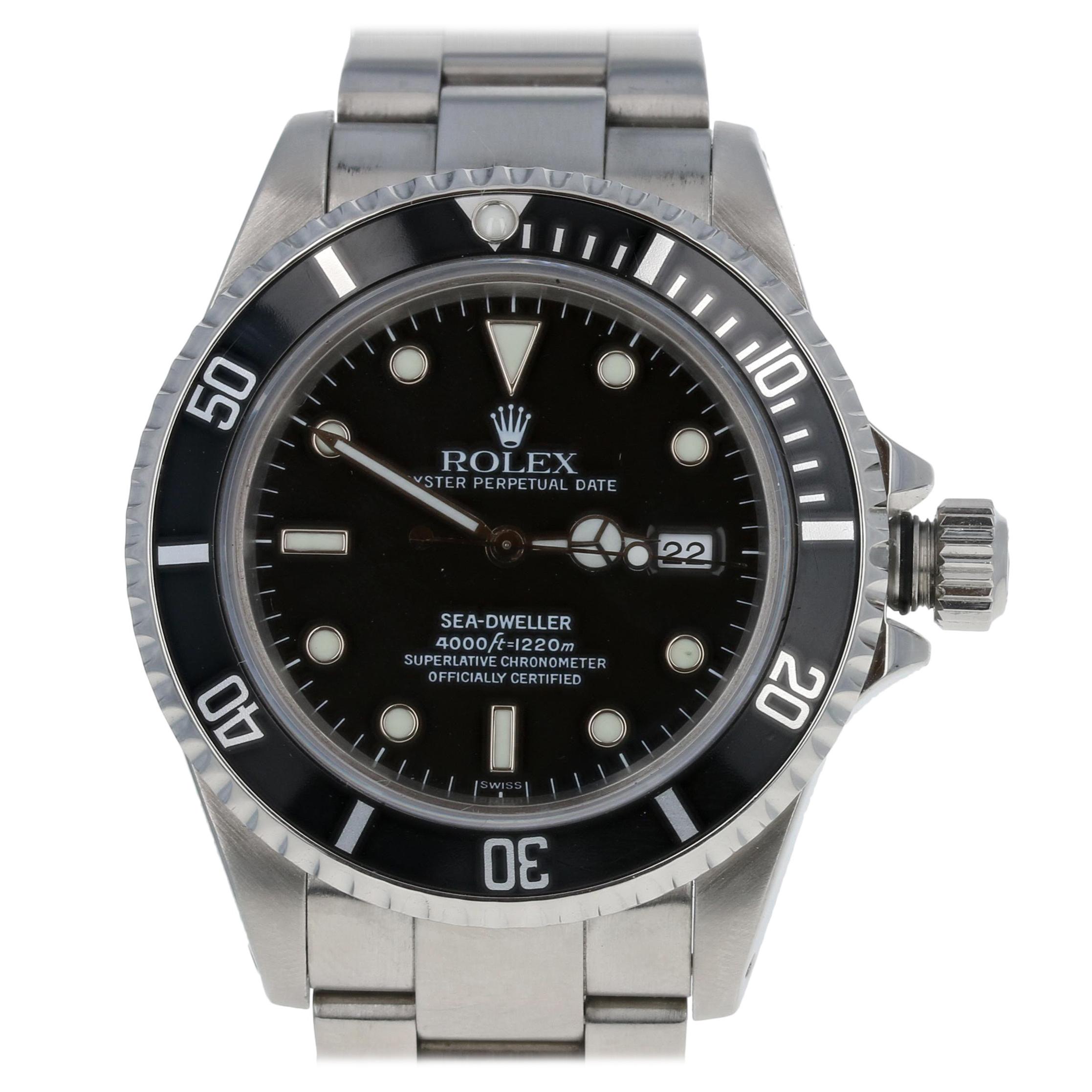 Rolex Sea-Dweller Men's Watch, Stainless Steel Automatic 2 Yr Wnty w/ Box 16600