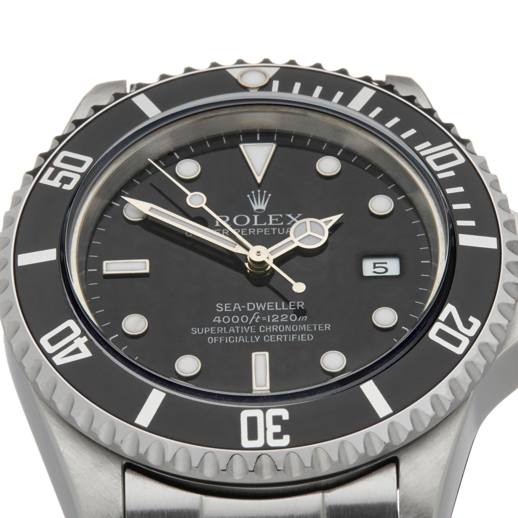 Rolex Sea-Dweller Stainless Steel 16660 Wristwatch In Excellent Condition In Bishops Stortford, Hertfordshire