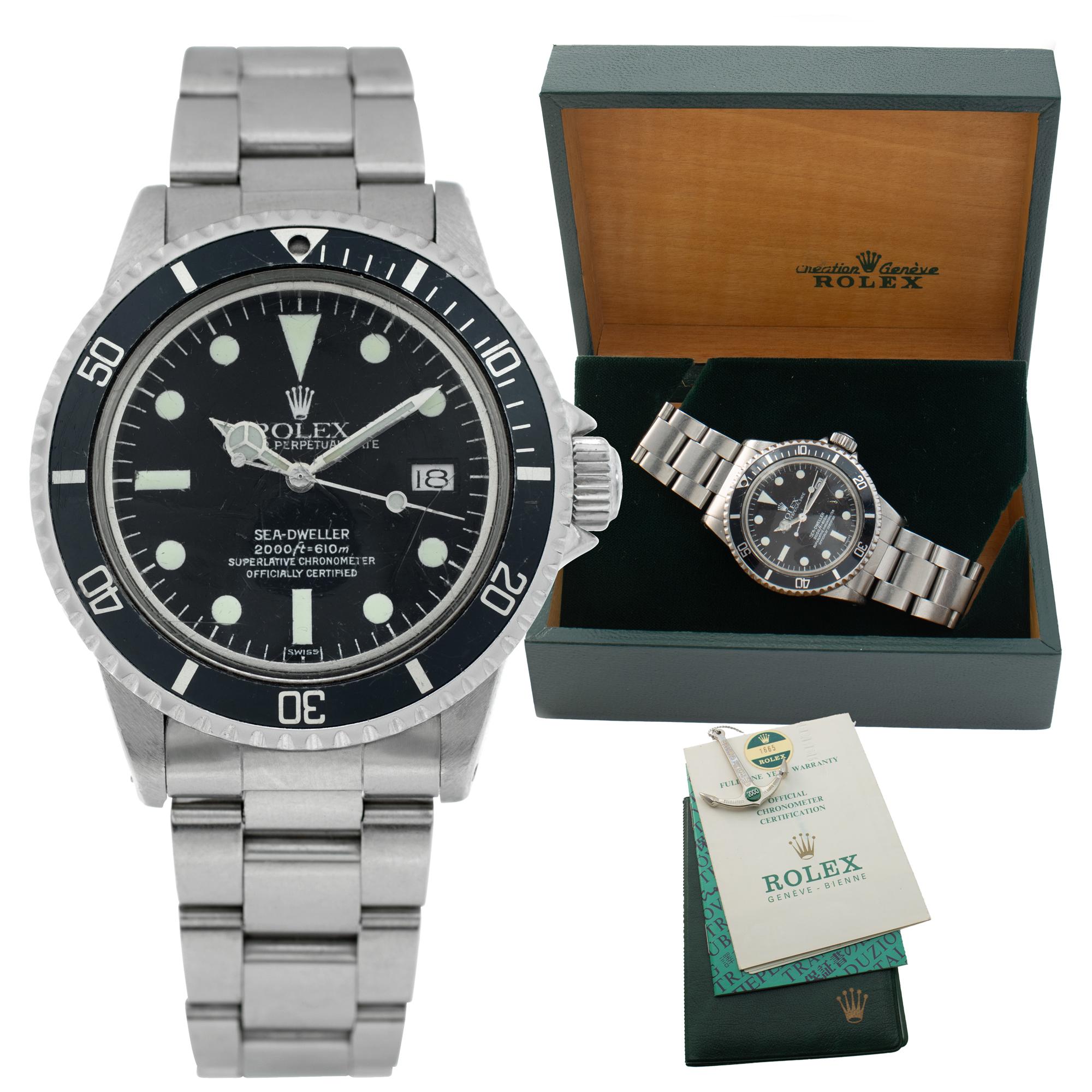Rolex Sea-Dweller stainless steel Automatic Wristwatch Ref 1665 For Sale 4