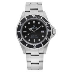 Reloj Rolex Sea-Dweller de acero inoxidable con esfera negra automático para hombre 16600