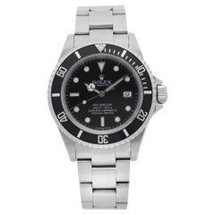 Montre Rolex Sea-Dweller en acier inoxydable, cadran noir, automatique pour hommes 16600