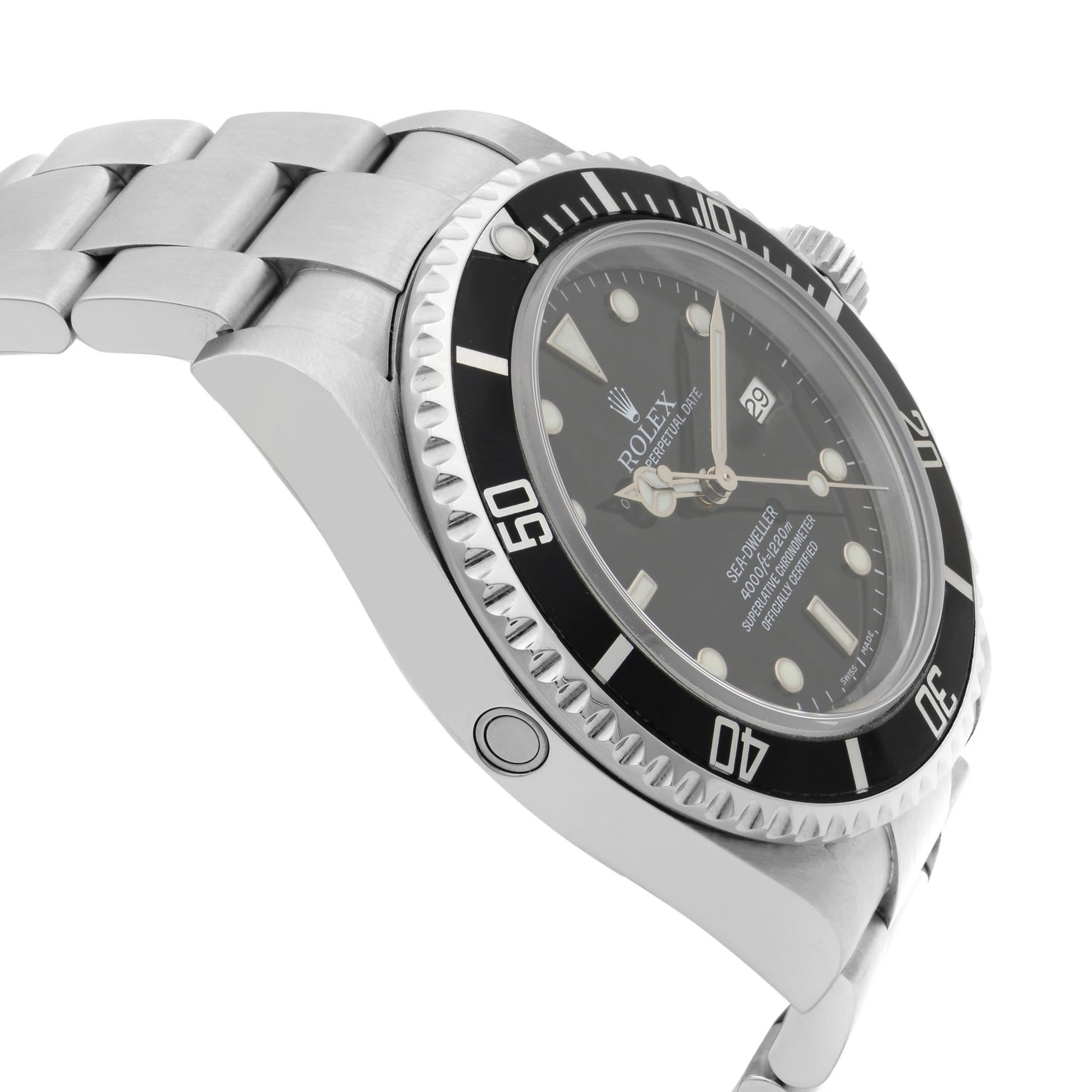 Men's Rolex Sea-Dweller Stainless Steel Black Dial Automatic Men’s Watch 16600