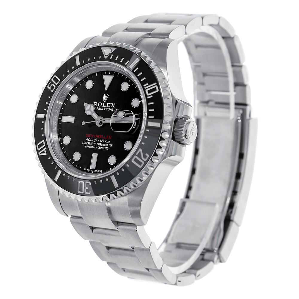 Rolex Sea-Dweller is the sports watches engineered by Rolex for the diver who believes in furthering the depths of exploration. This 126600 divers watch comes with a 43mm oyster steel case that has a monobloc middle case, a screw-down case back and