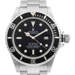 Rolex Sea-Dweller Stahl schwarzes Zifferblatt Automatik Herrenuhr 16600