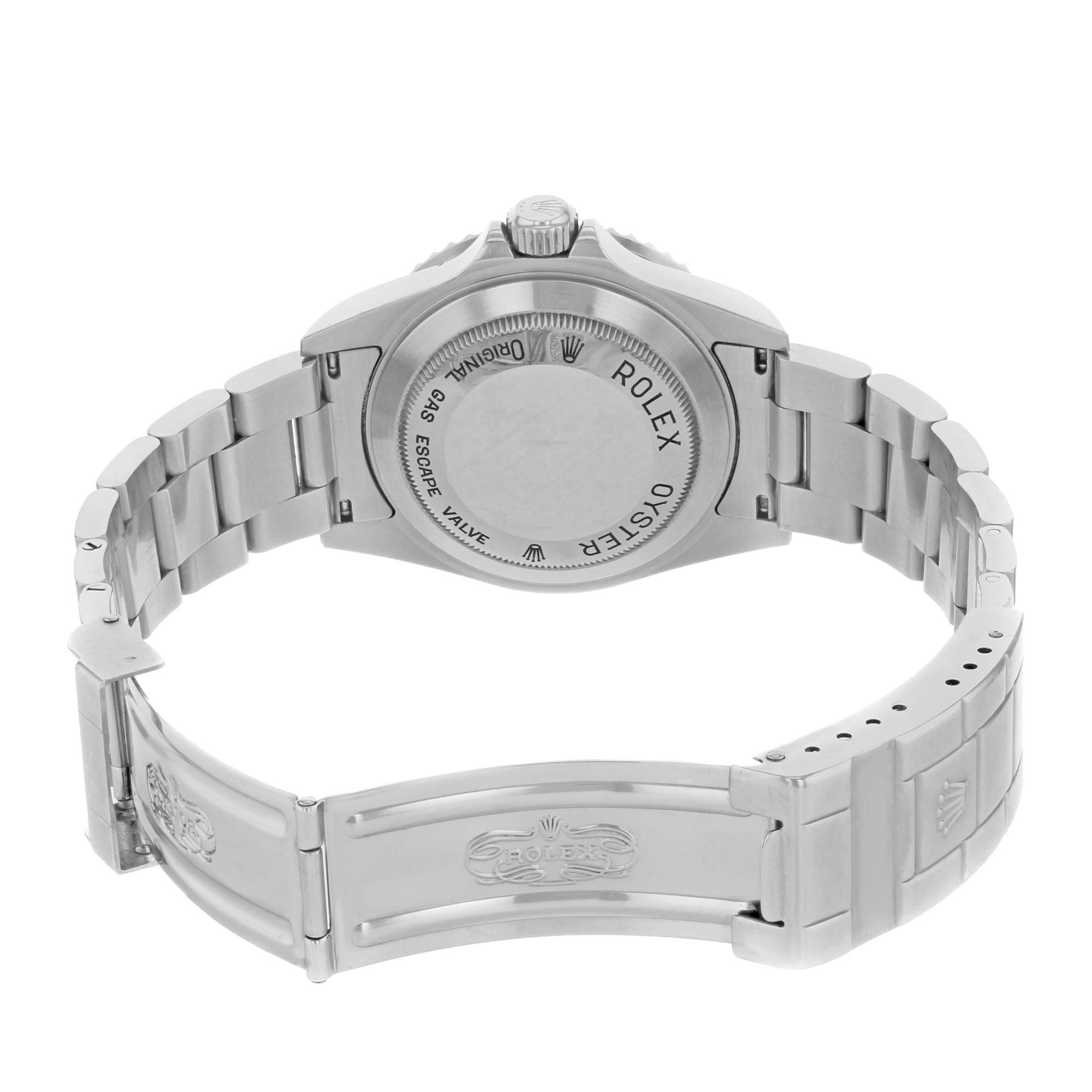 Rolex Sea-Dweller Stahl schwarzes Zifferblatt Automatik Herrenuhr 16600 2
